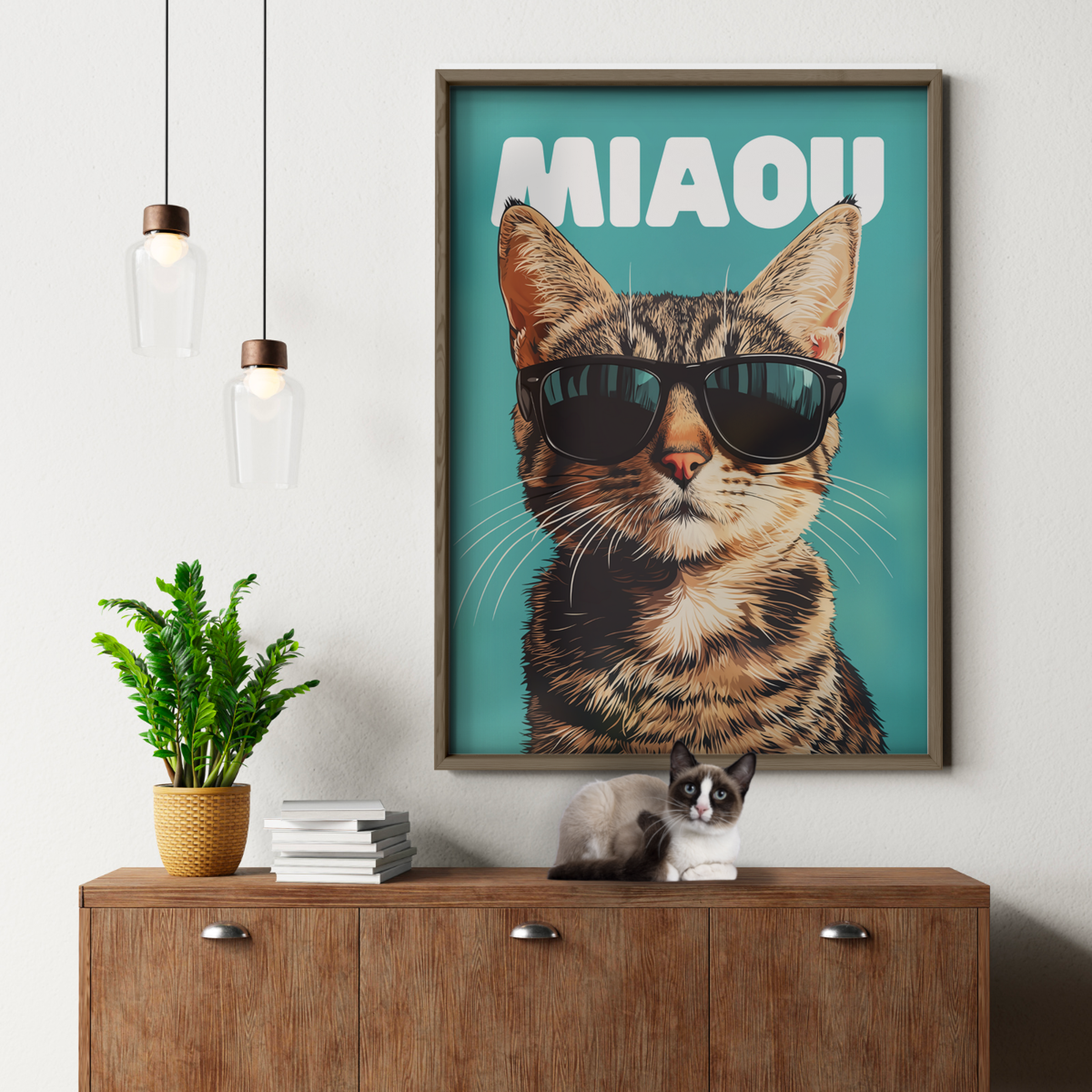 Groovy Cat Black Glass Miaou