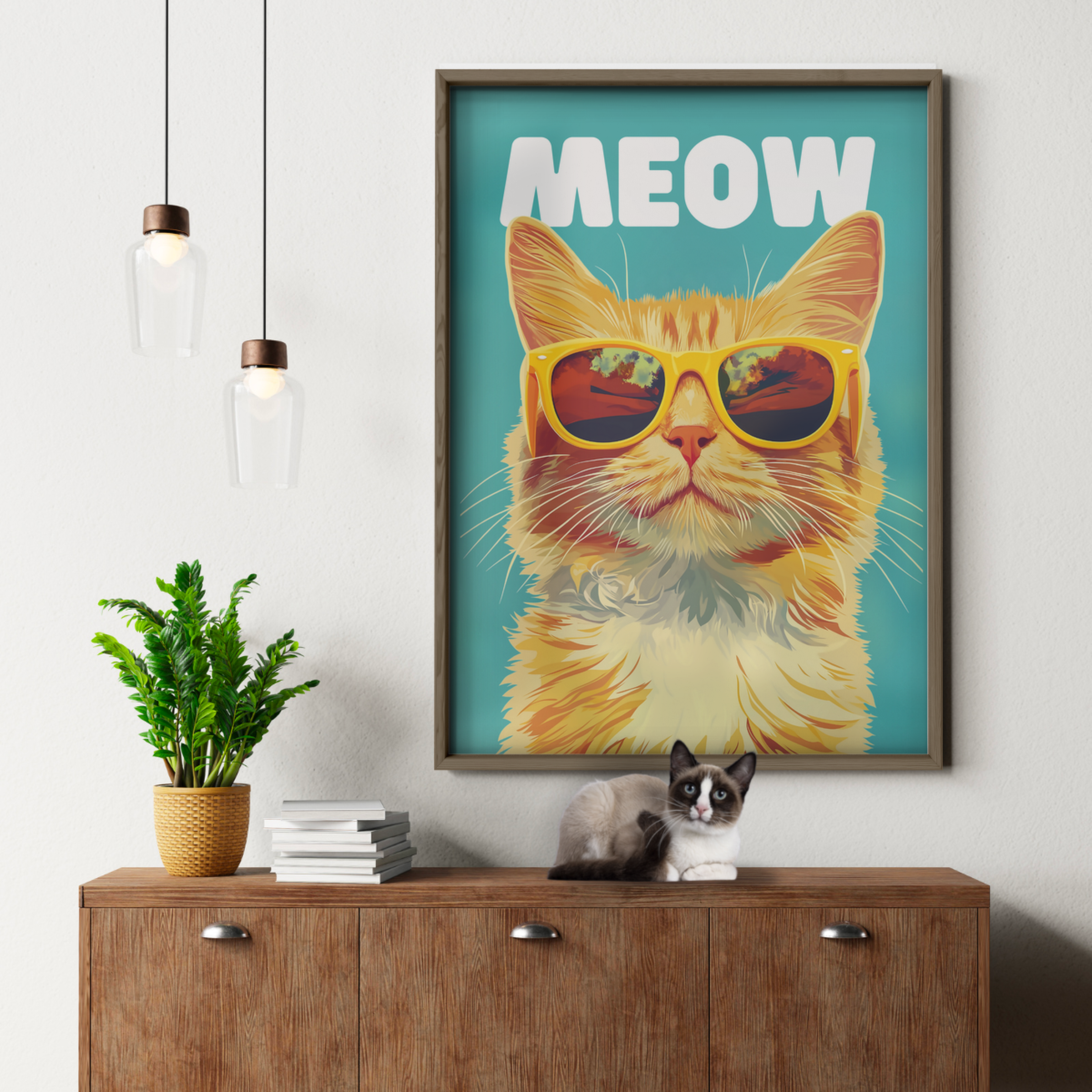 Groovy Cat Blue Meow