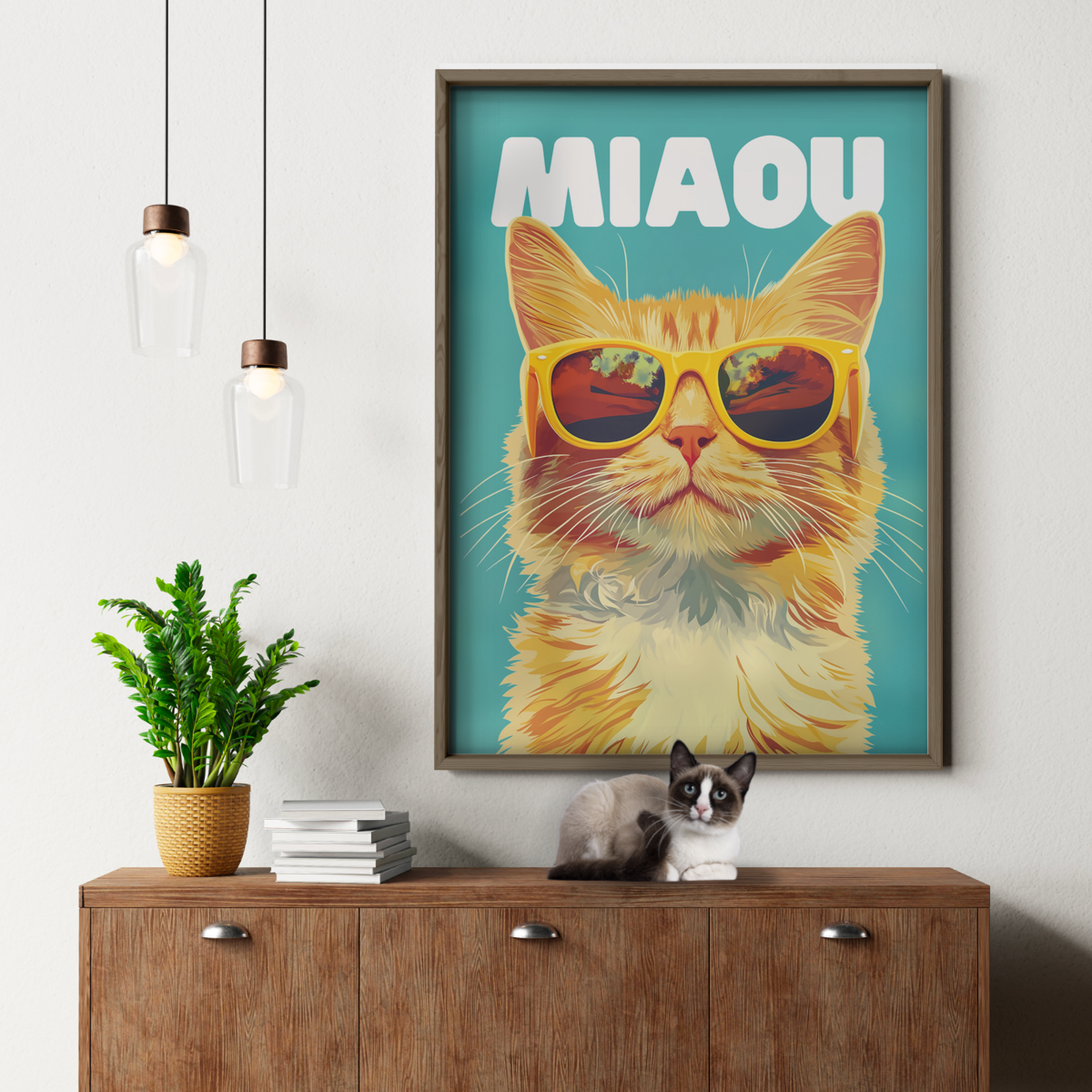 Groovy Cat Blue Miaou