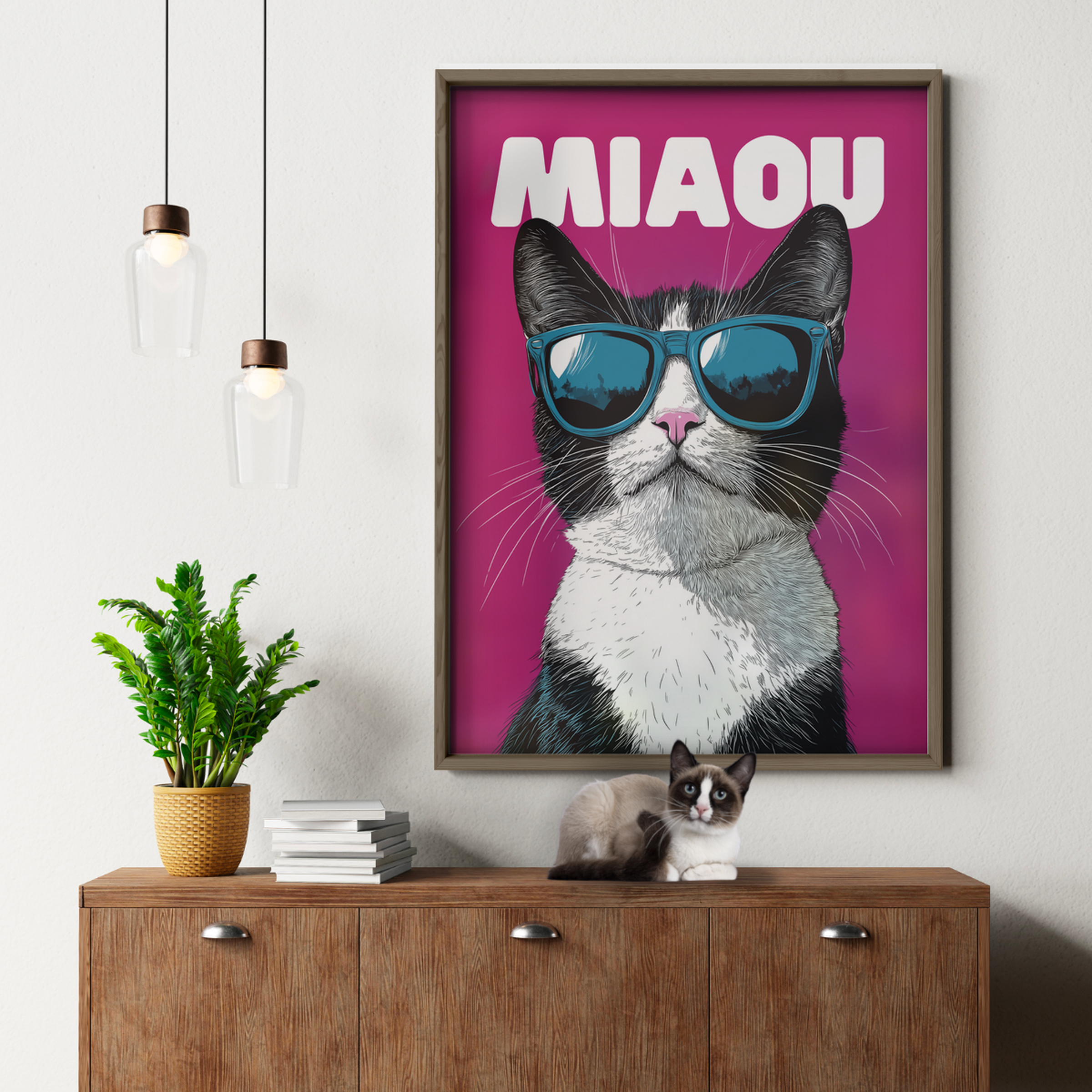 Groovy Cat Magenta Miaou