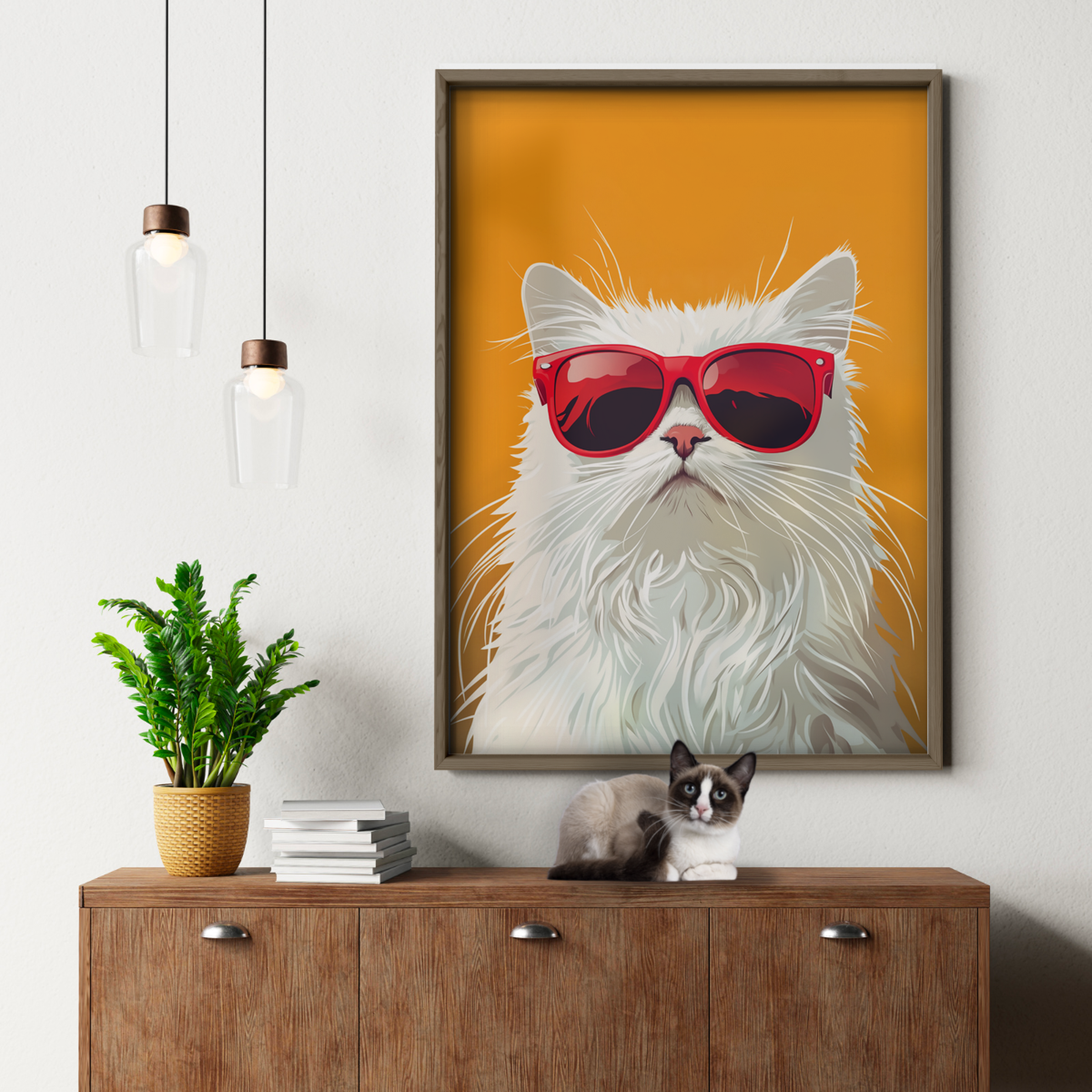 Groovy Fluffy Cat Orange