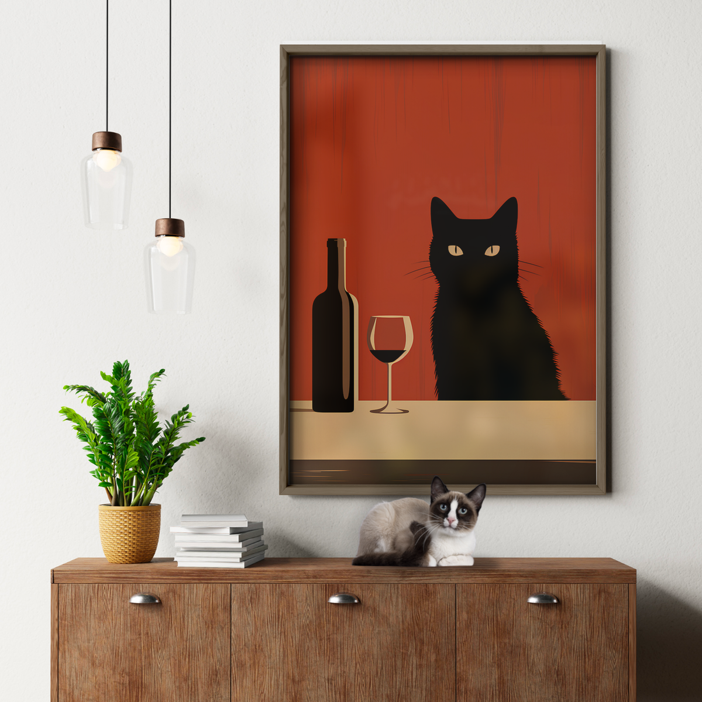 Minimalist Wine Cat
