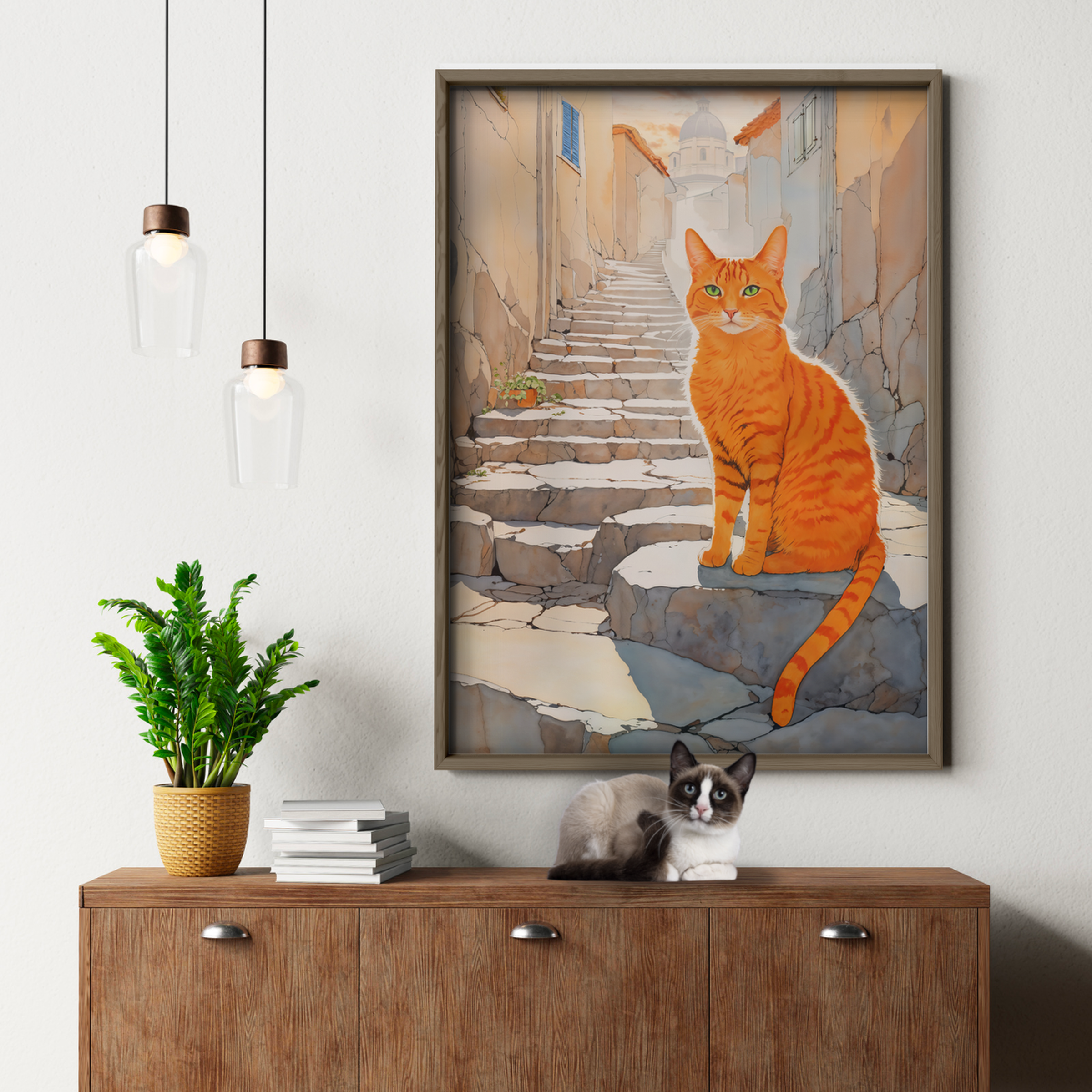 Orange Cat In Greece