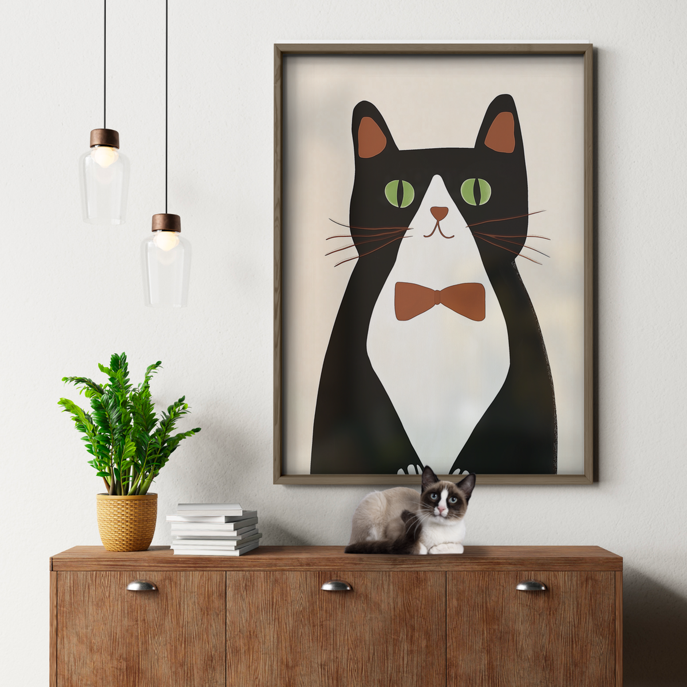 Pop Cat Brown Bowtie