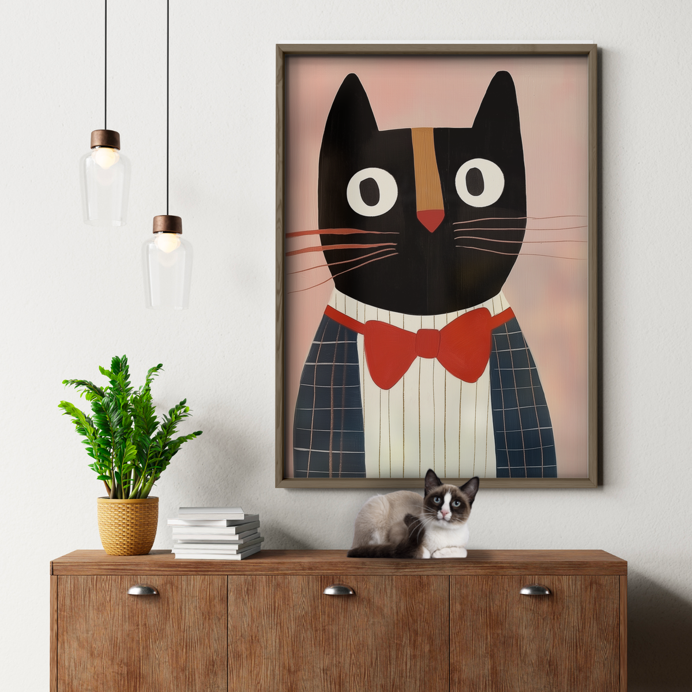 Pop Cat Gentleman Check
