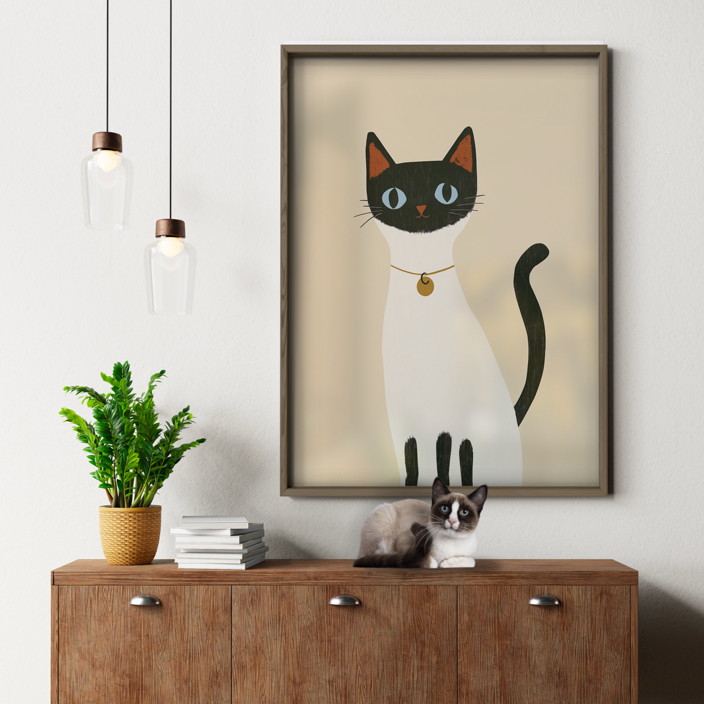 Pop Cat Golden Pendant