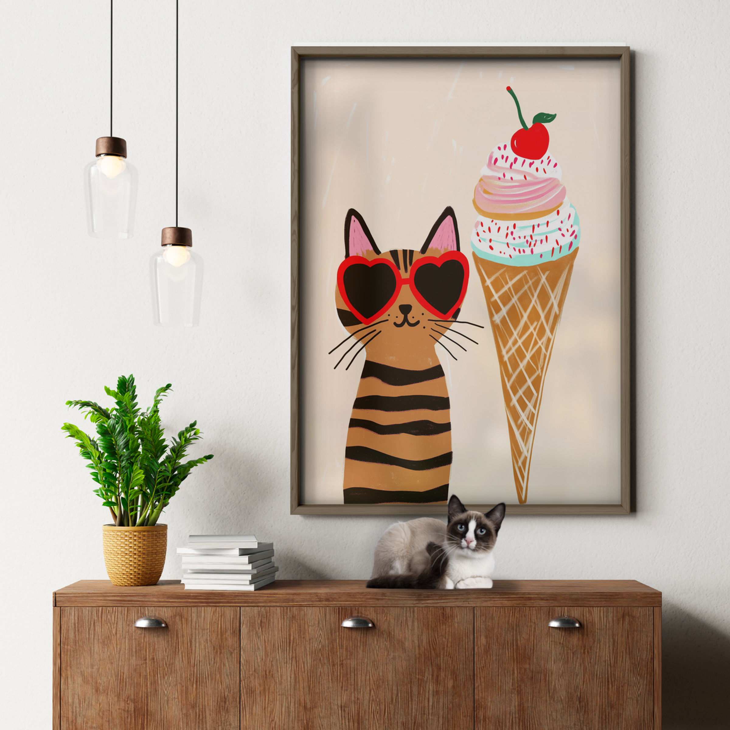 Pop Cat Ice Cream Love