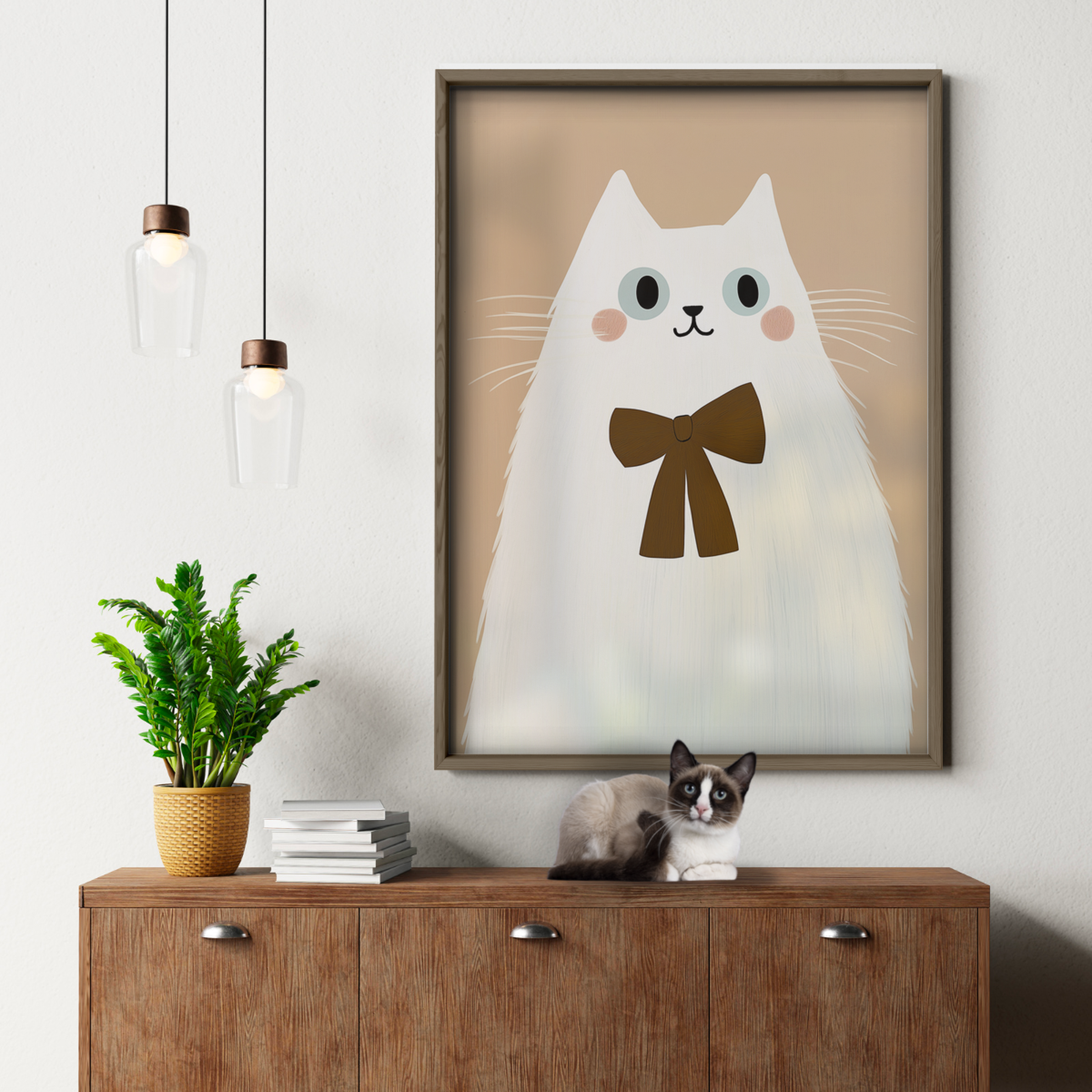 Pop Cat Pearl Necklace