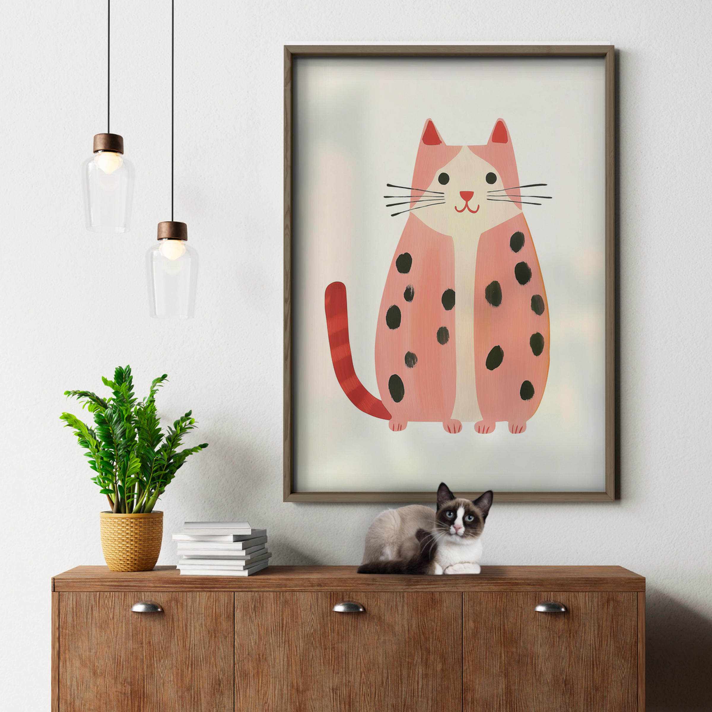 Pop Cat Pink Dots