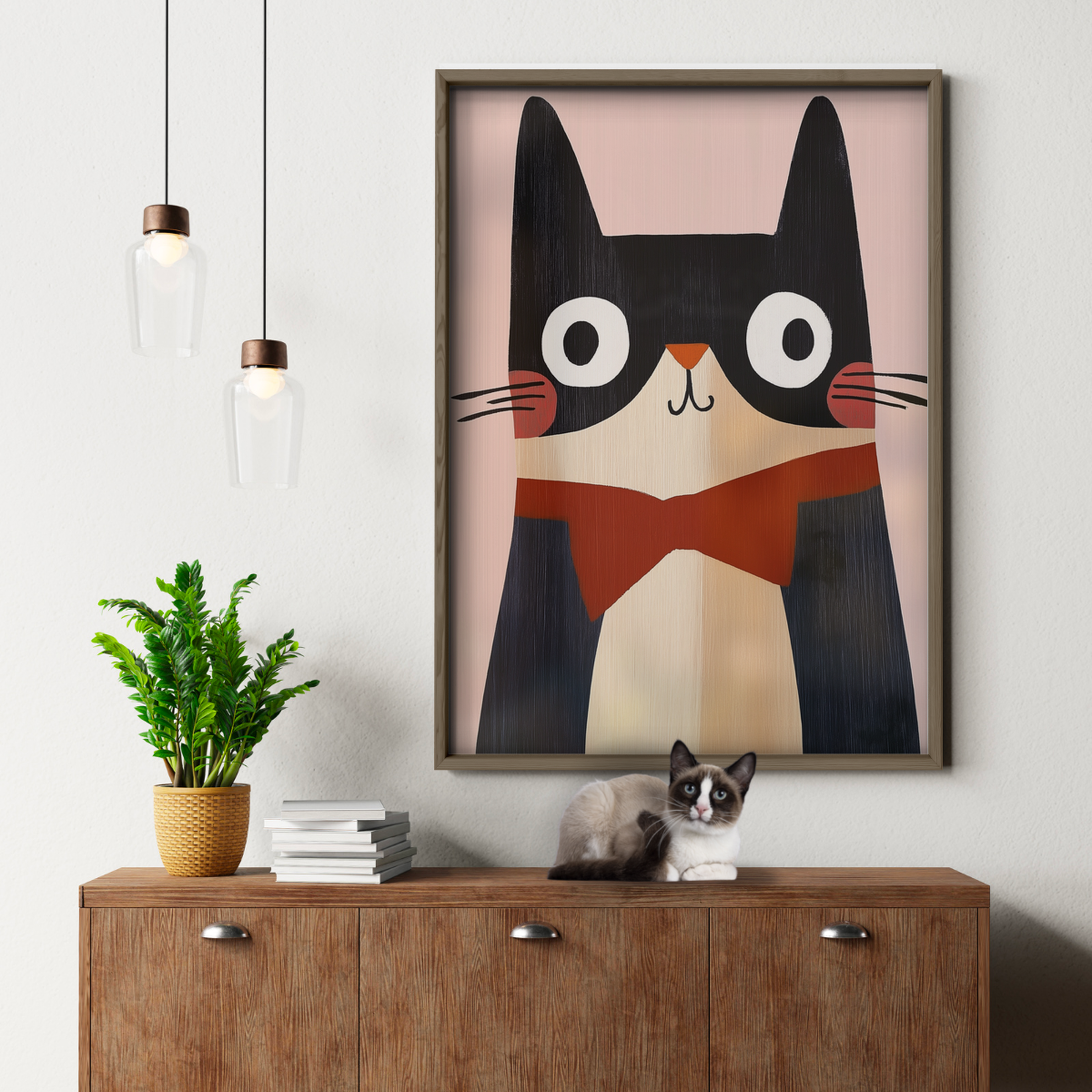 Pop Cat Red Bowtie