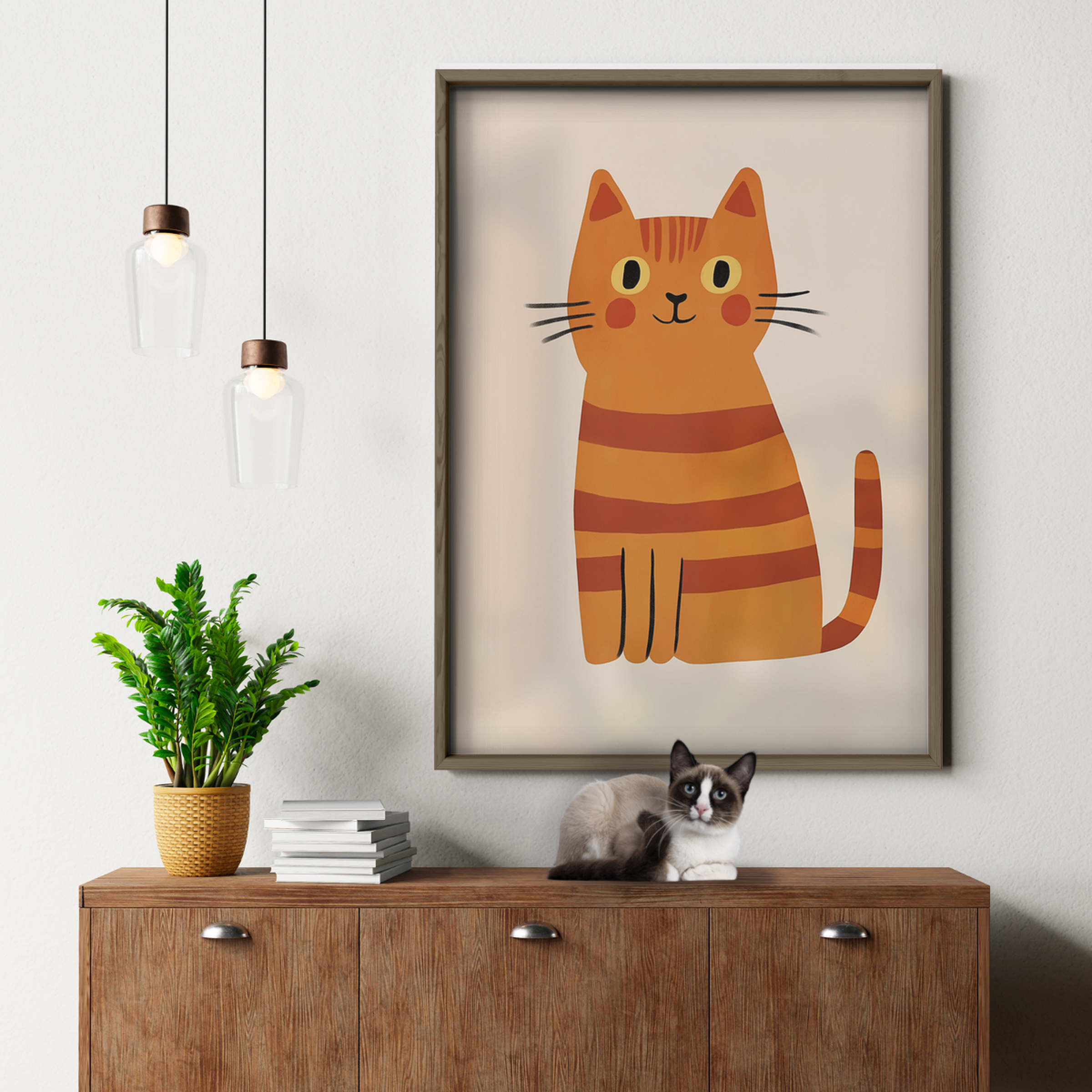 Pop Cat Striped Ginger