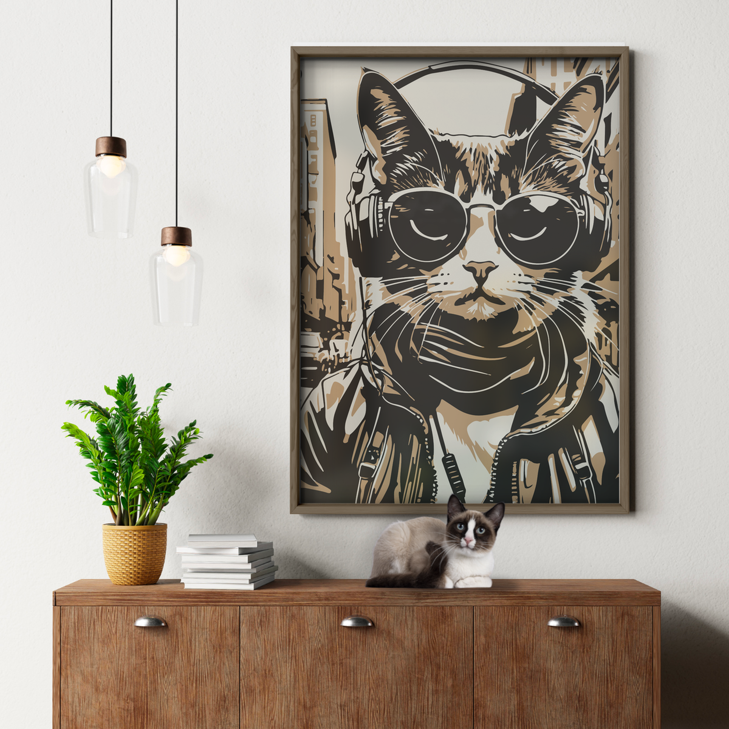 Streetwear Cat Beige