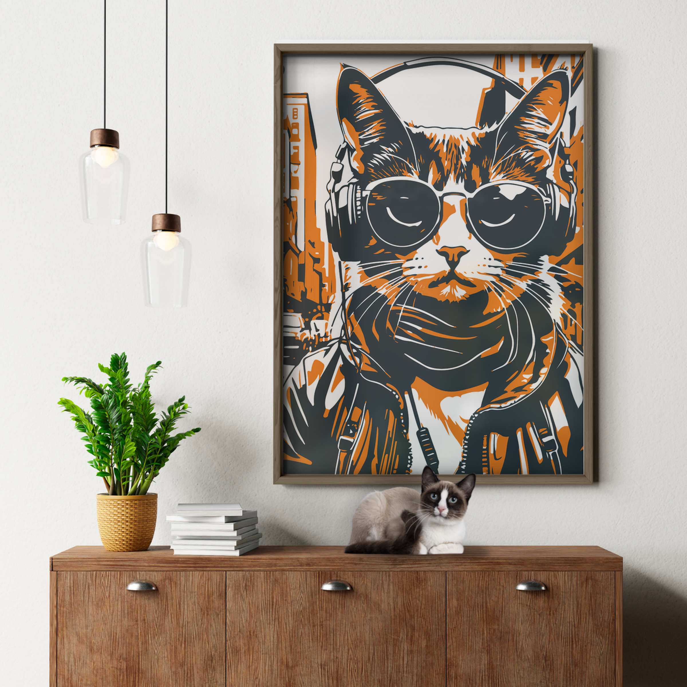 Streetwear Cat Orange