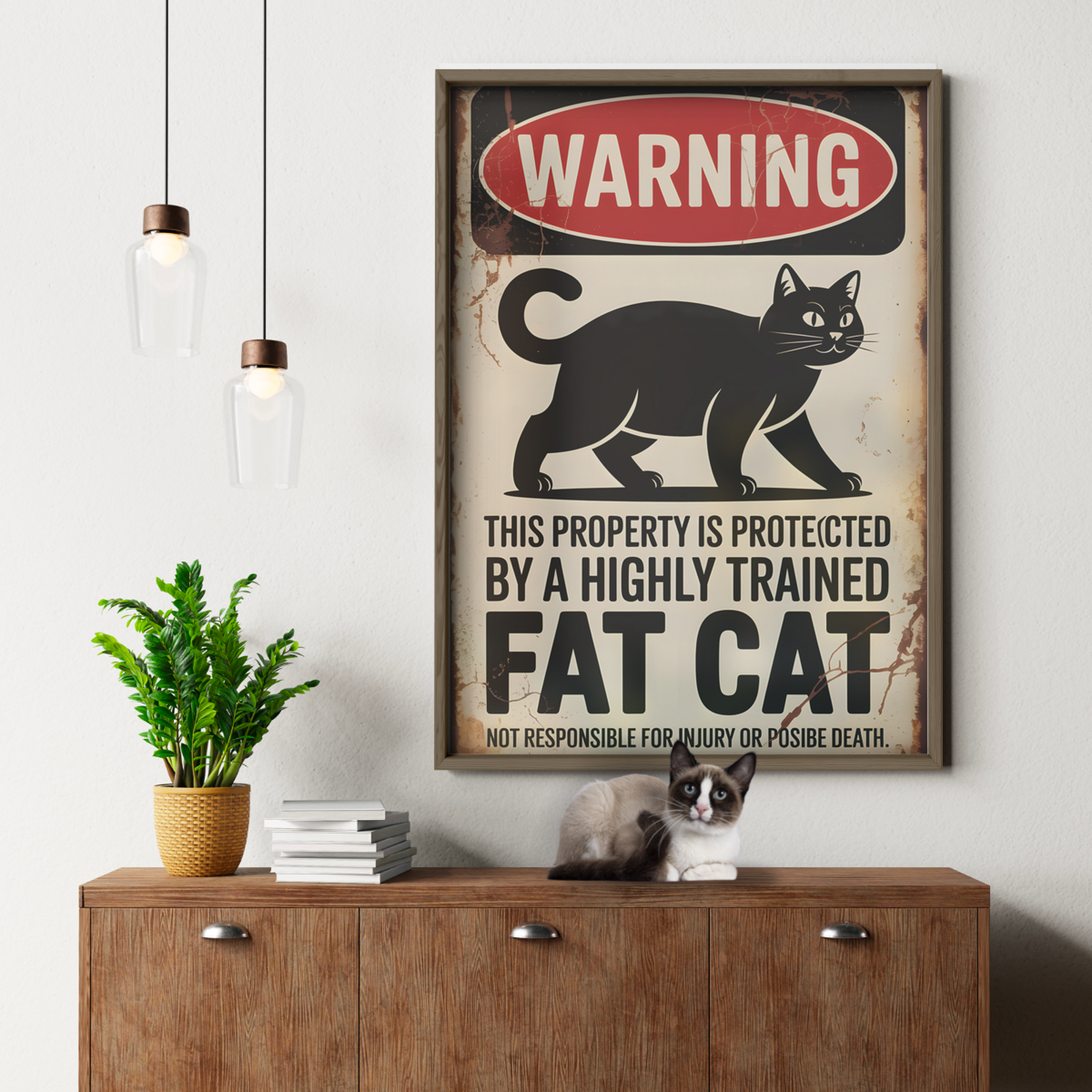 Warning Fat Cat