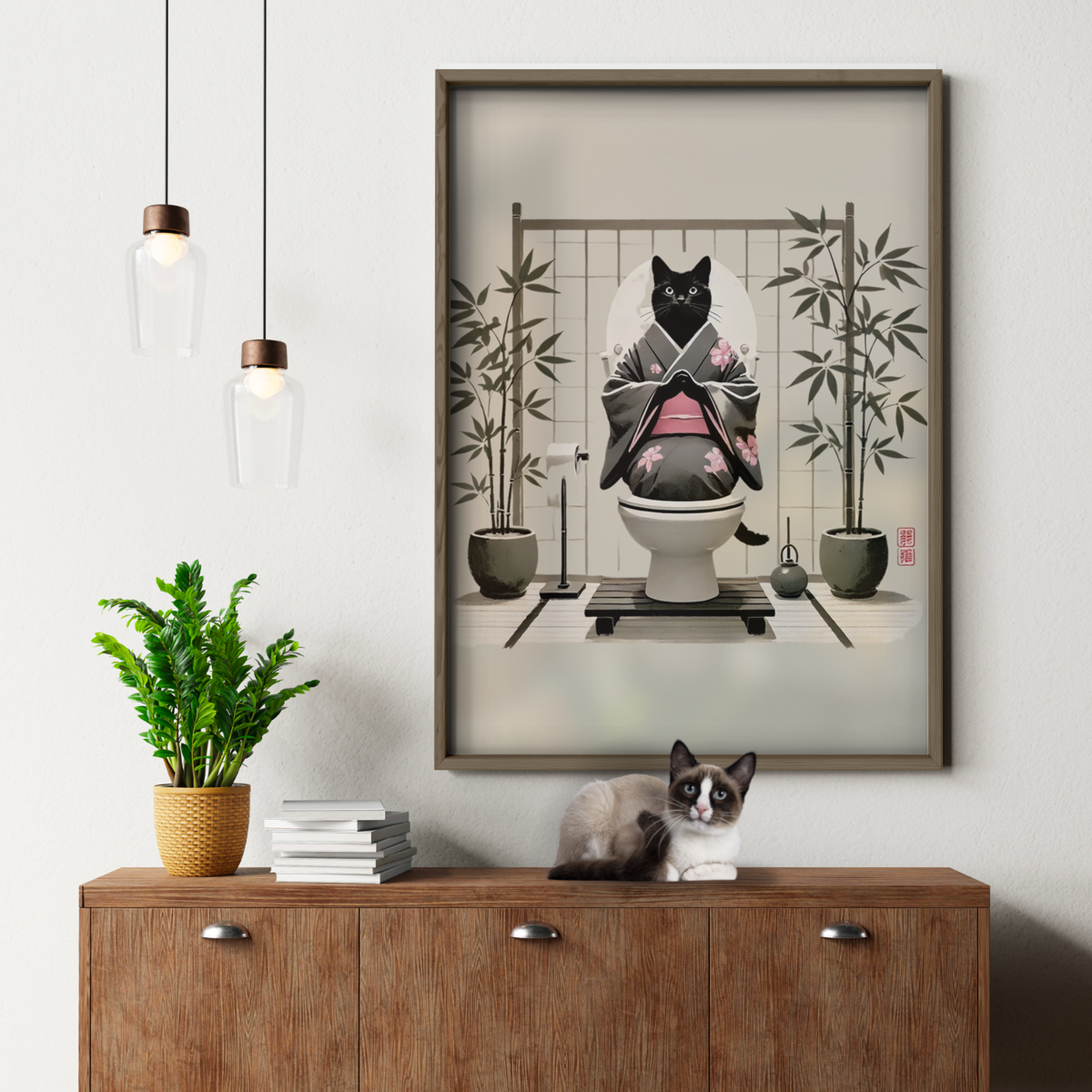 Zen Cat Bamboo Spirit