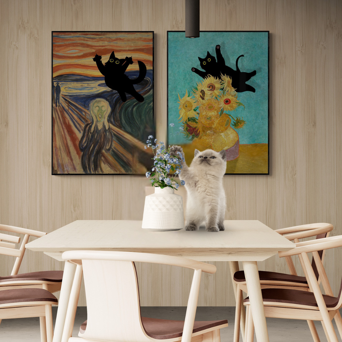 Cat Art x Van Gogh