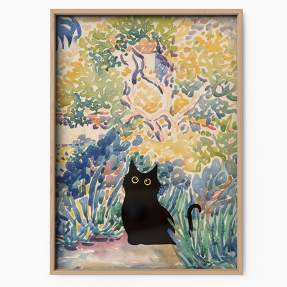 Black Cat In Courbet Field