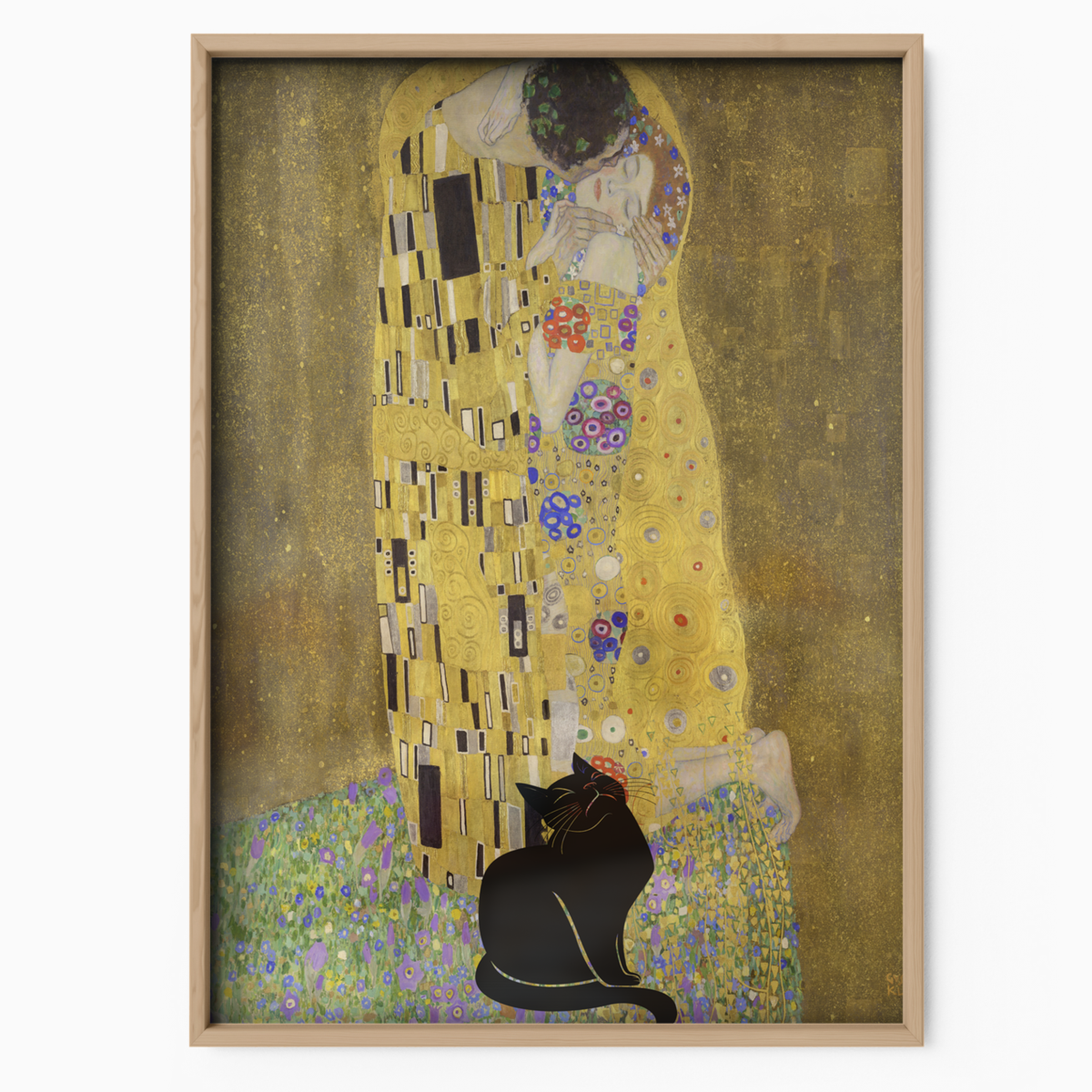 Black Cat X Klimt The Kiss