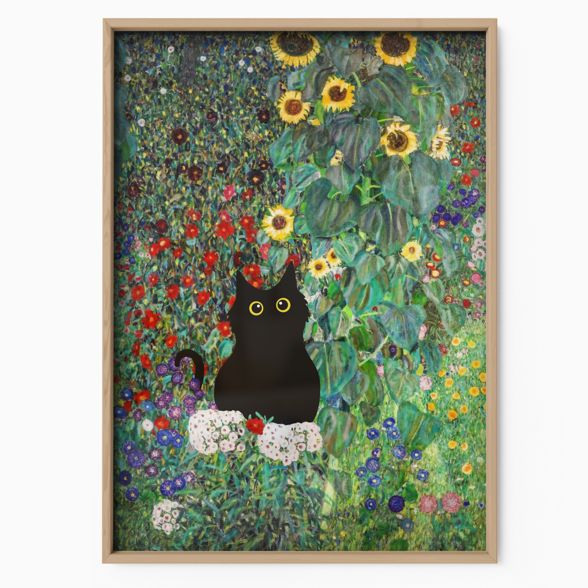 Cat In Klimt Sunflower