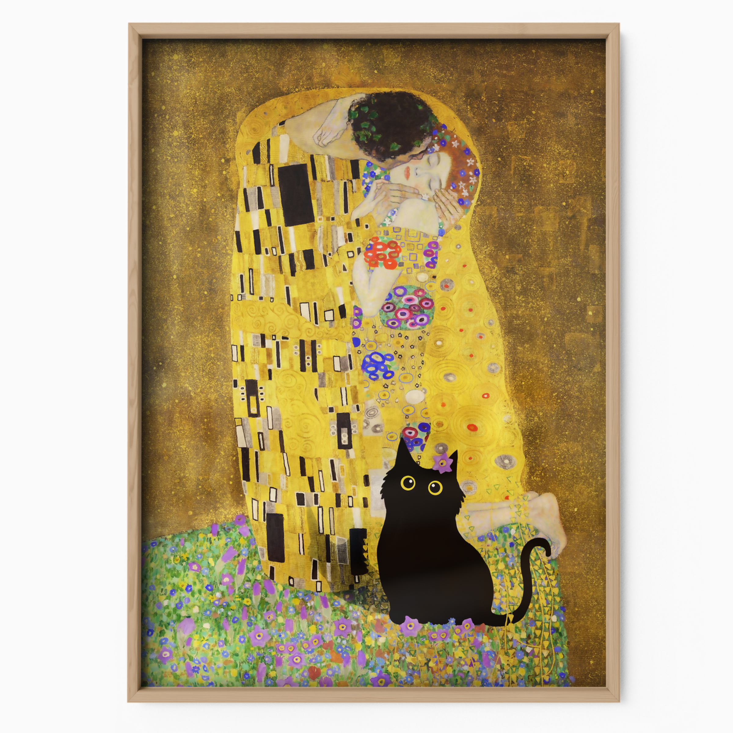 Cat In Klimt The Kiss