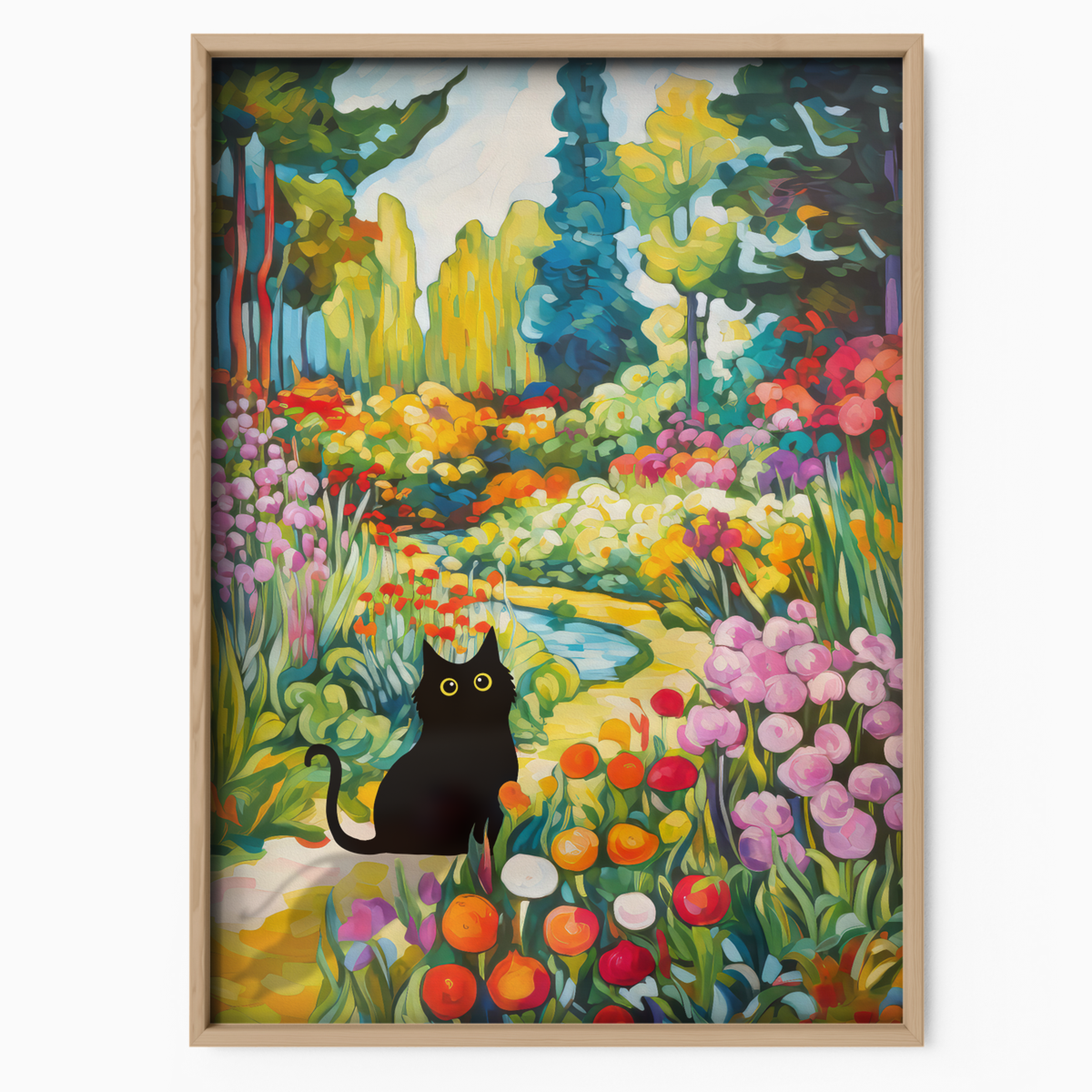Cat In Renoir Blooming Garden