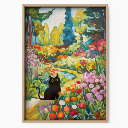 Cat In Renoir Blooming Garden