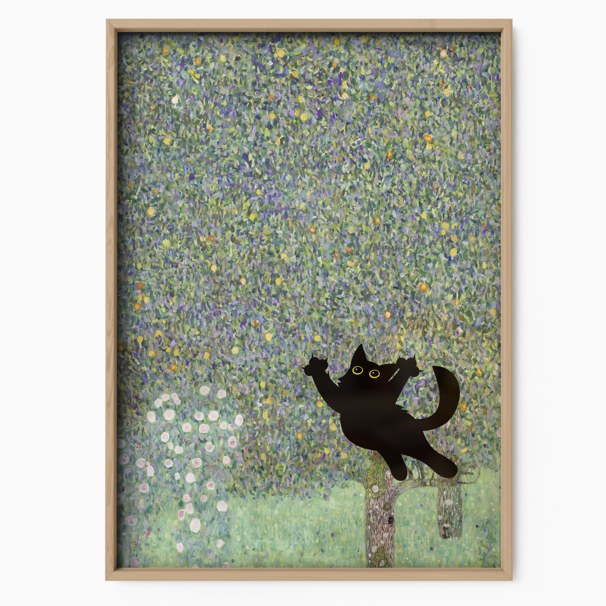 Cat Jump X Klimt Apple Tree I