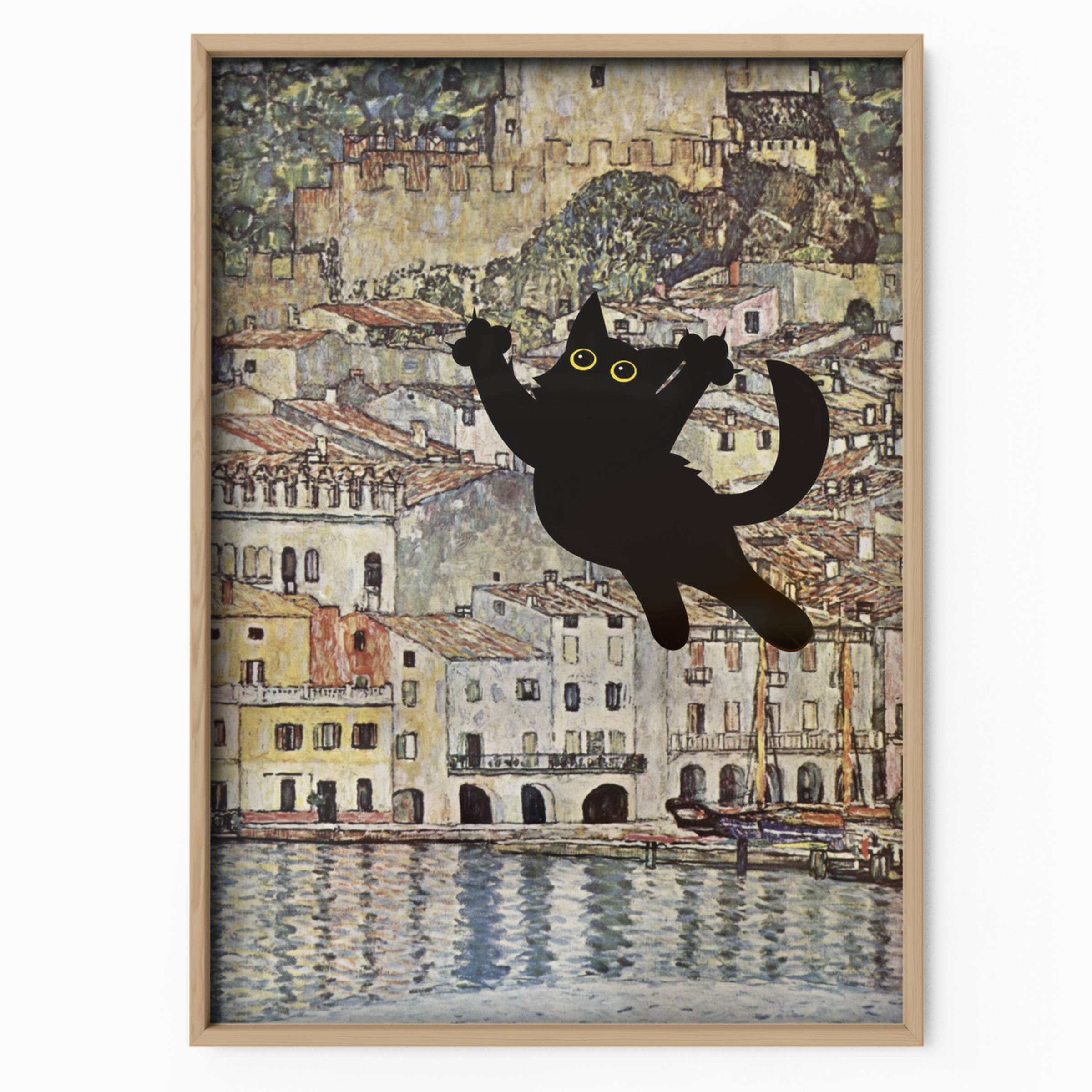 Cat Jump X Klimt Castle By The Lake