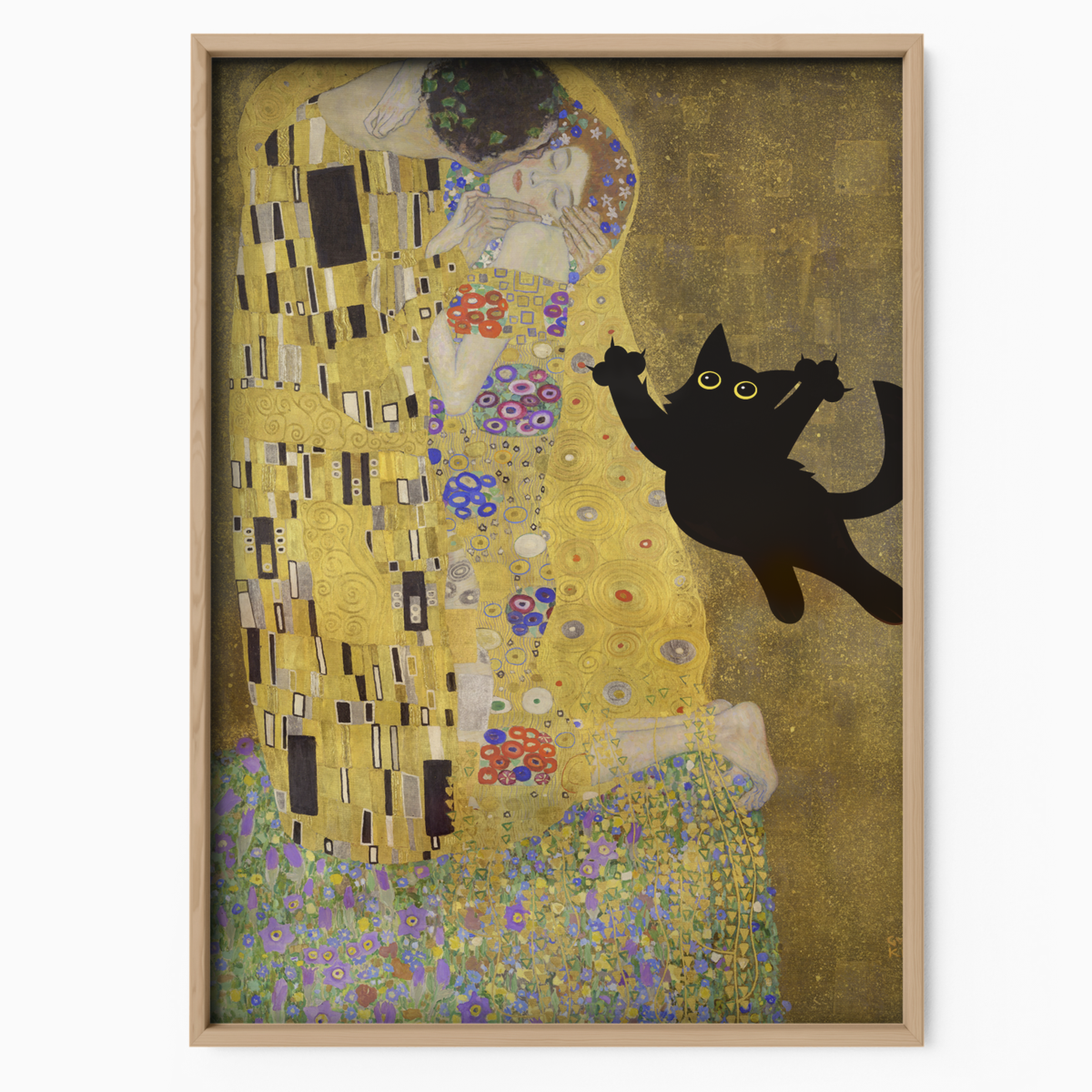 Cat Jump X Klimt The Kiss