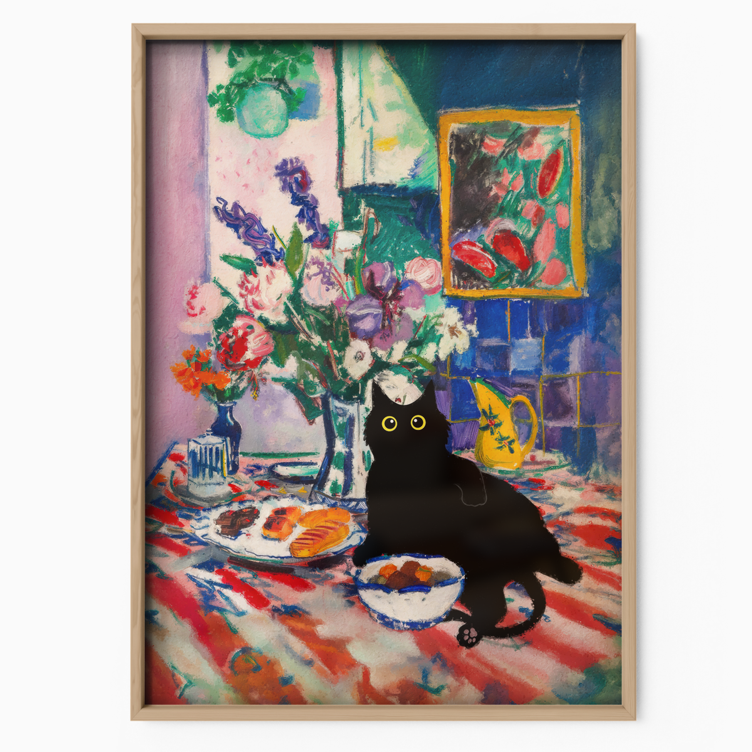 Cat Matisse Blue Interior