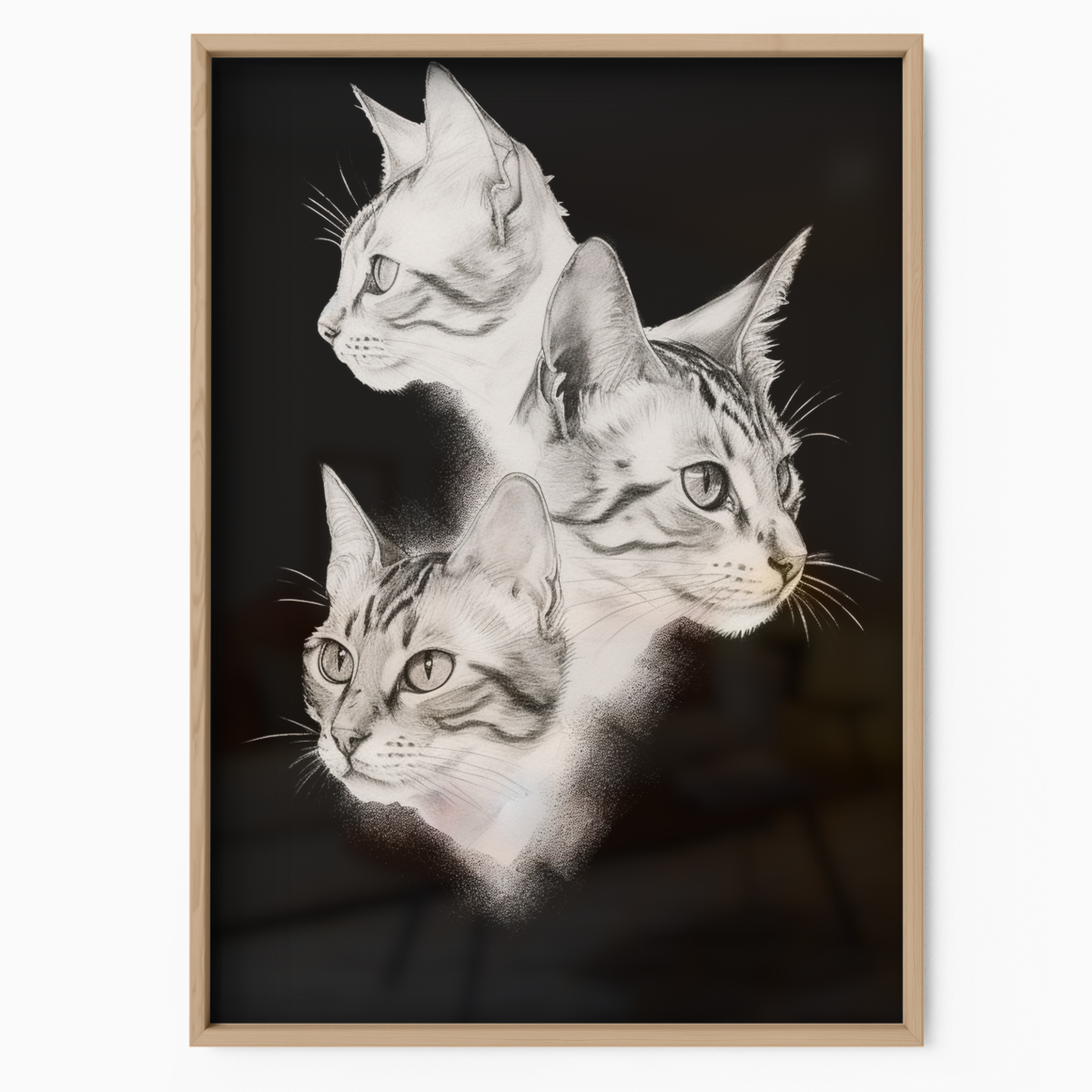 Cat Trio Of Shadows