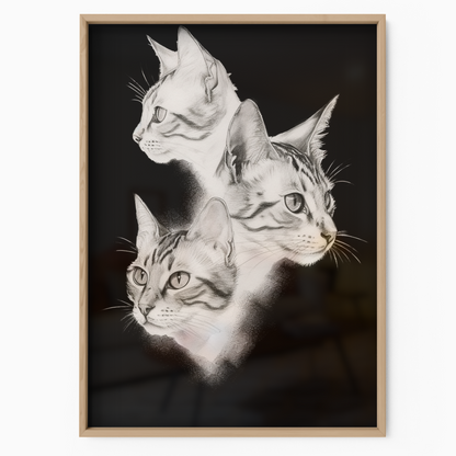 Cat Trio Of Shadows