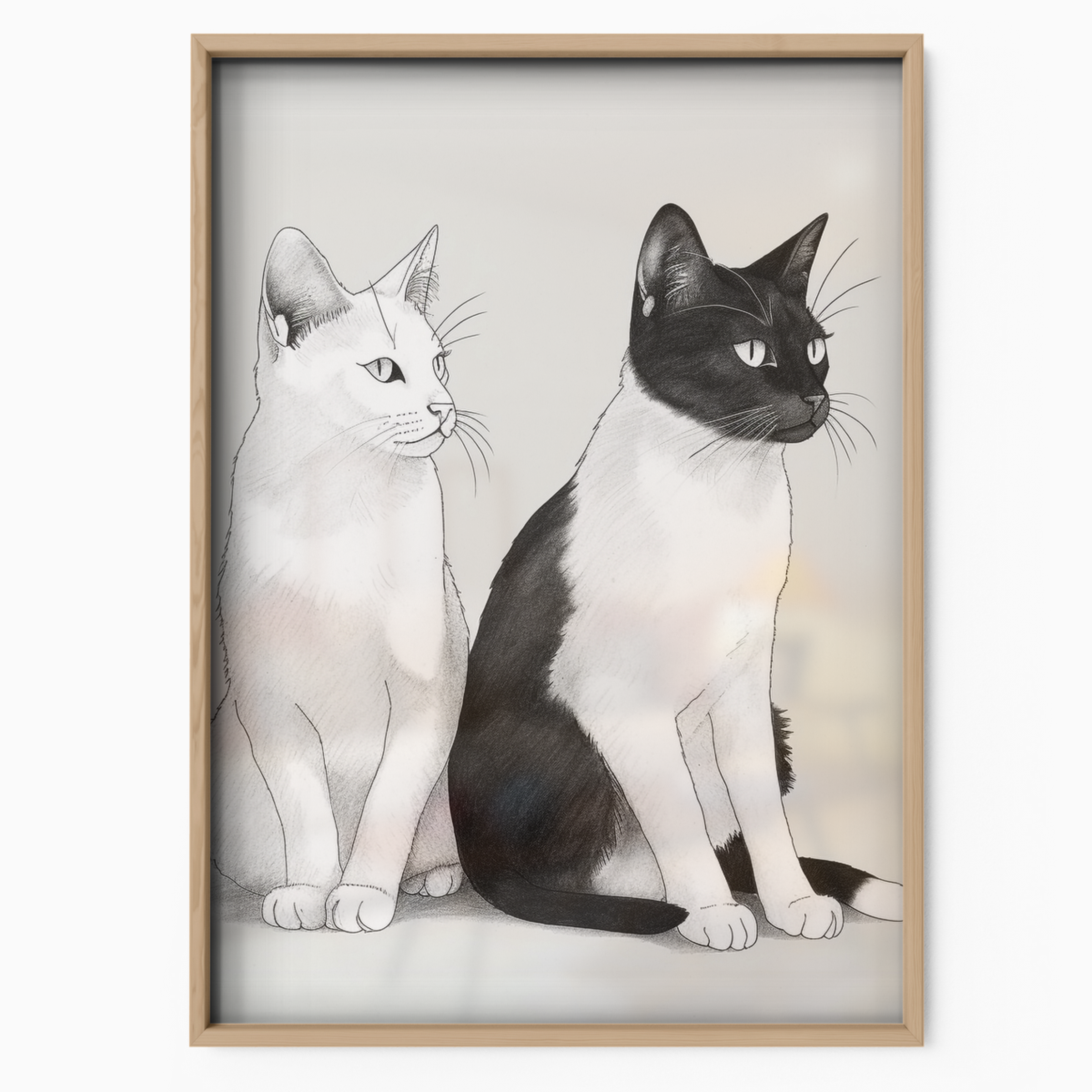 Cats Black White Duo