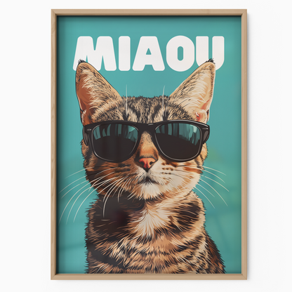Groovy Cat Black Glass Miaou