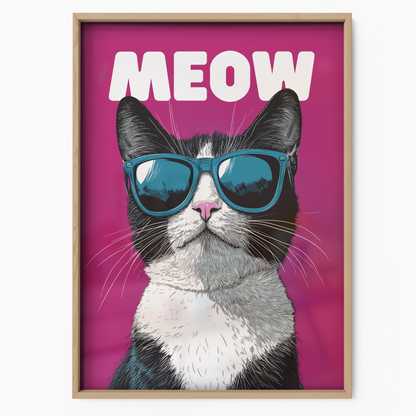 Groovy Cat Magenta Meow