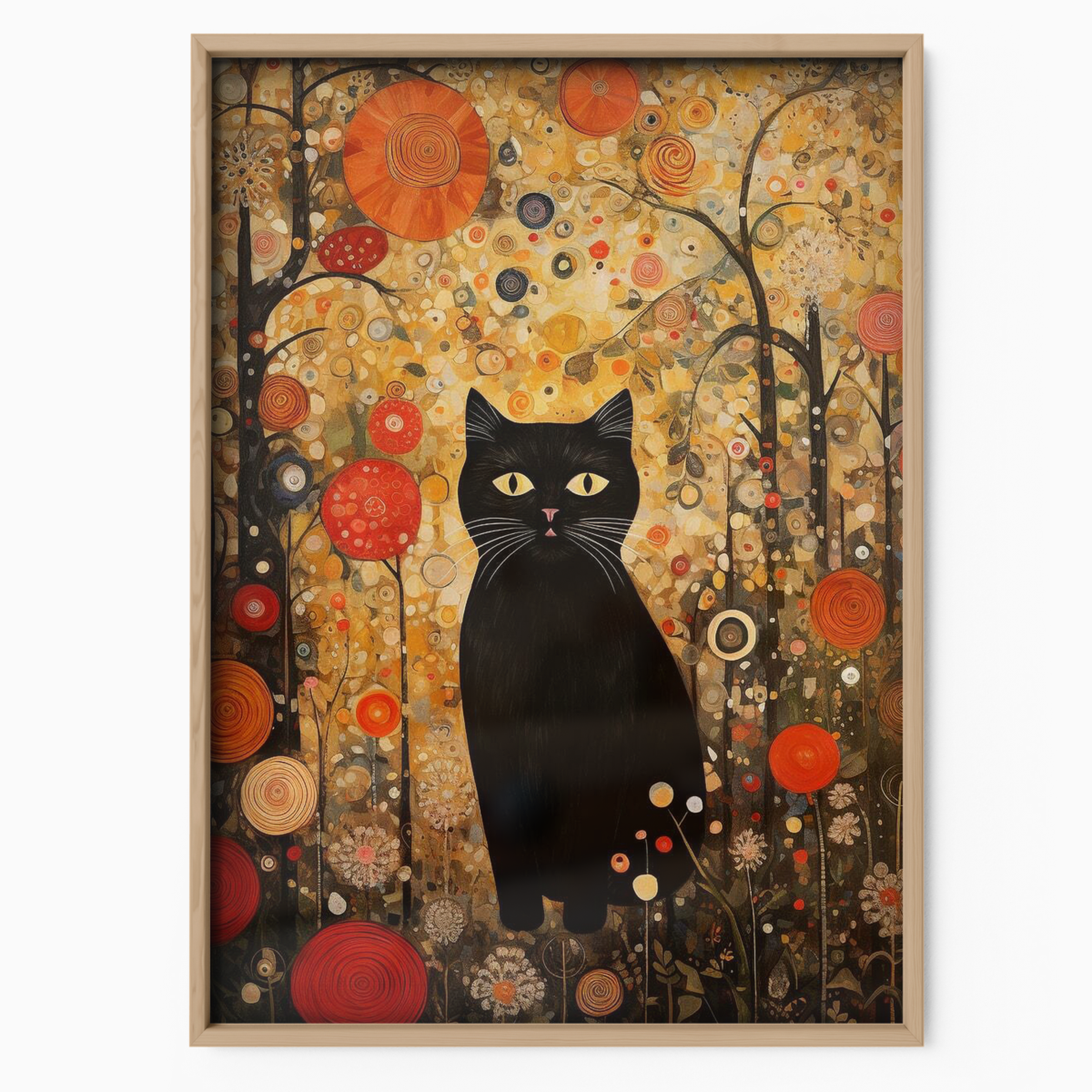 Mystic Cat In Autumn Garden