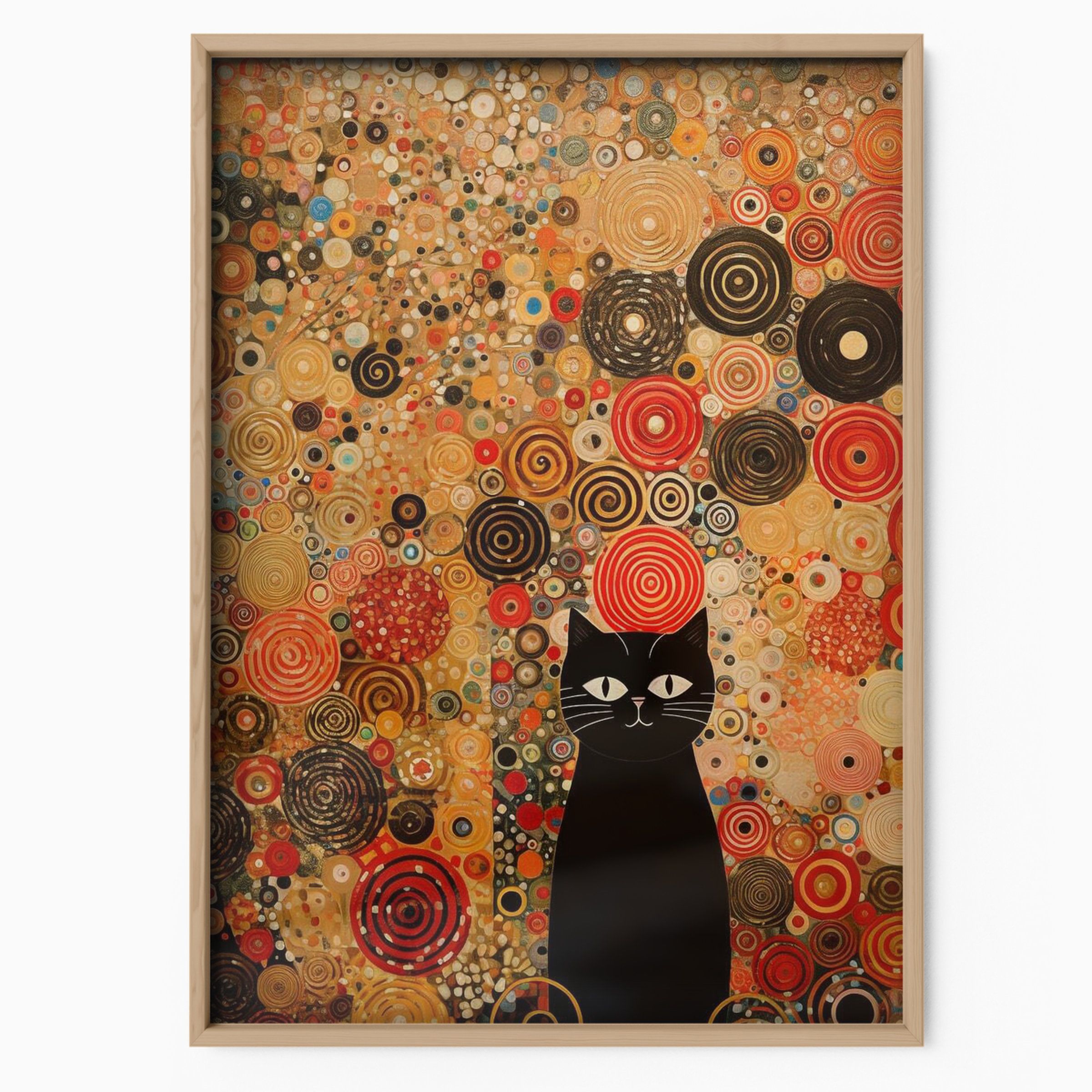 Mystic Cat In Spiral Garden