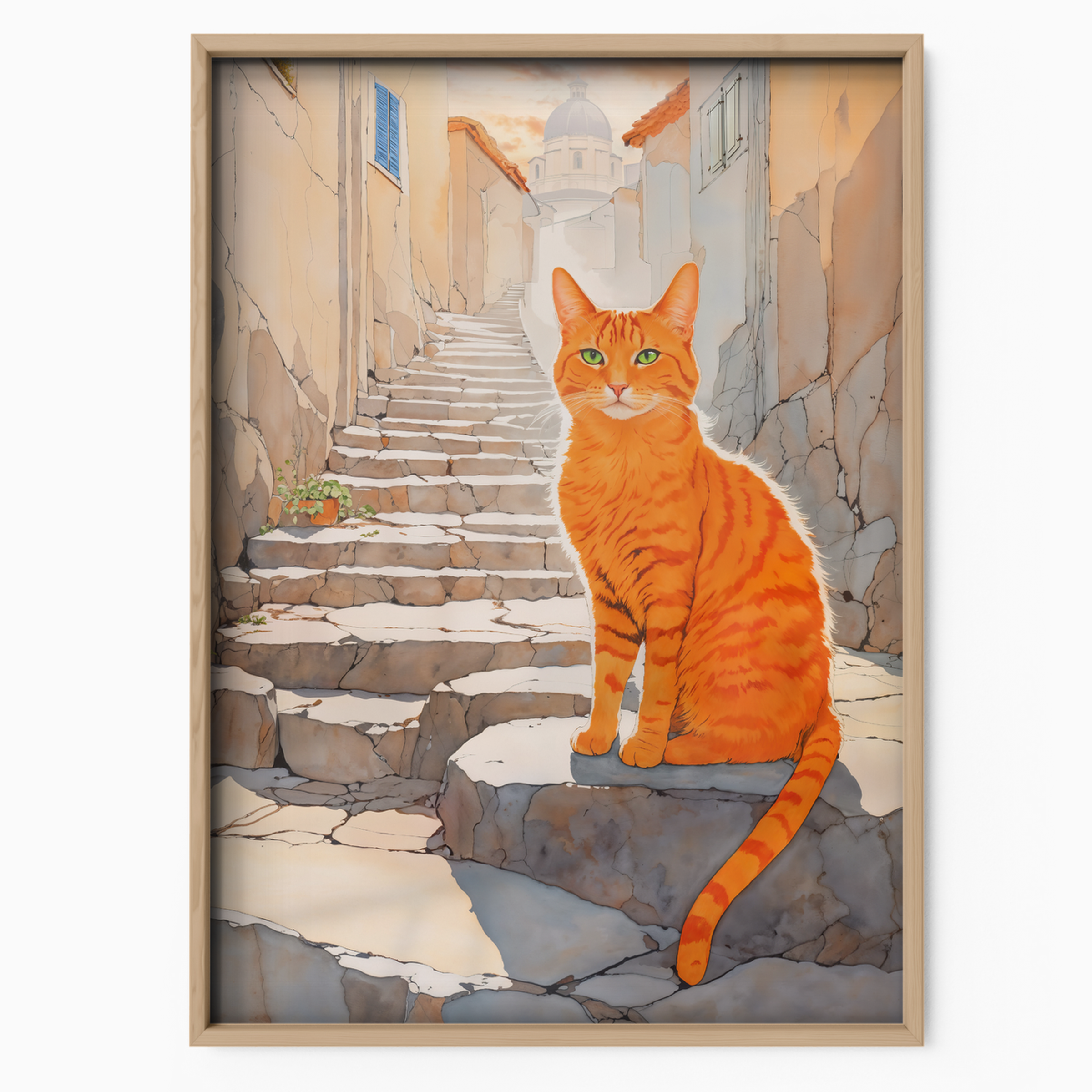 Orange Cat In Greece
