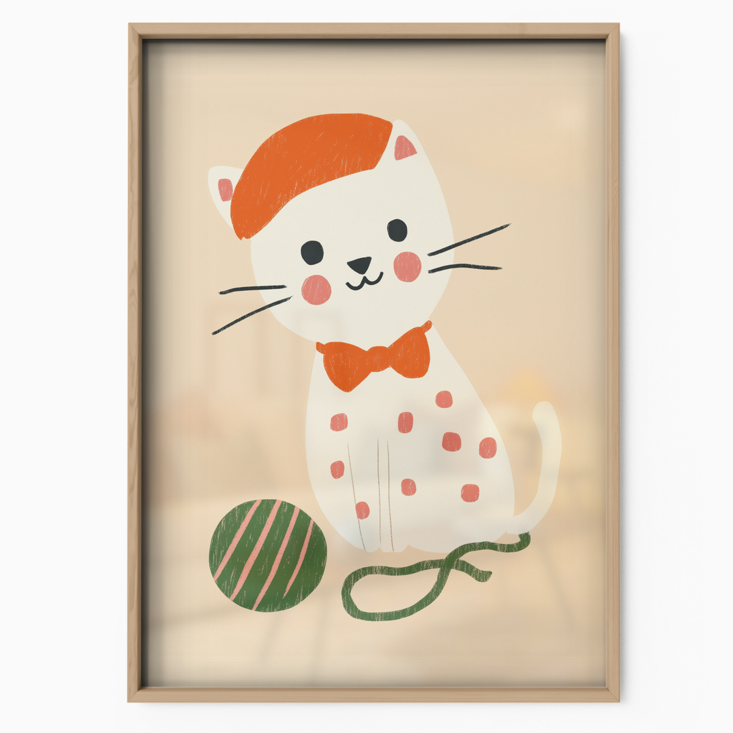Pop Cat Orange Bow