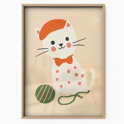 Pop Cat Orange Bow