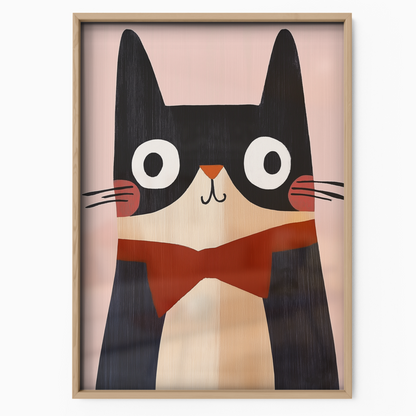 Pop Cat Red Bowtie