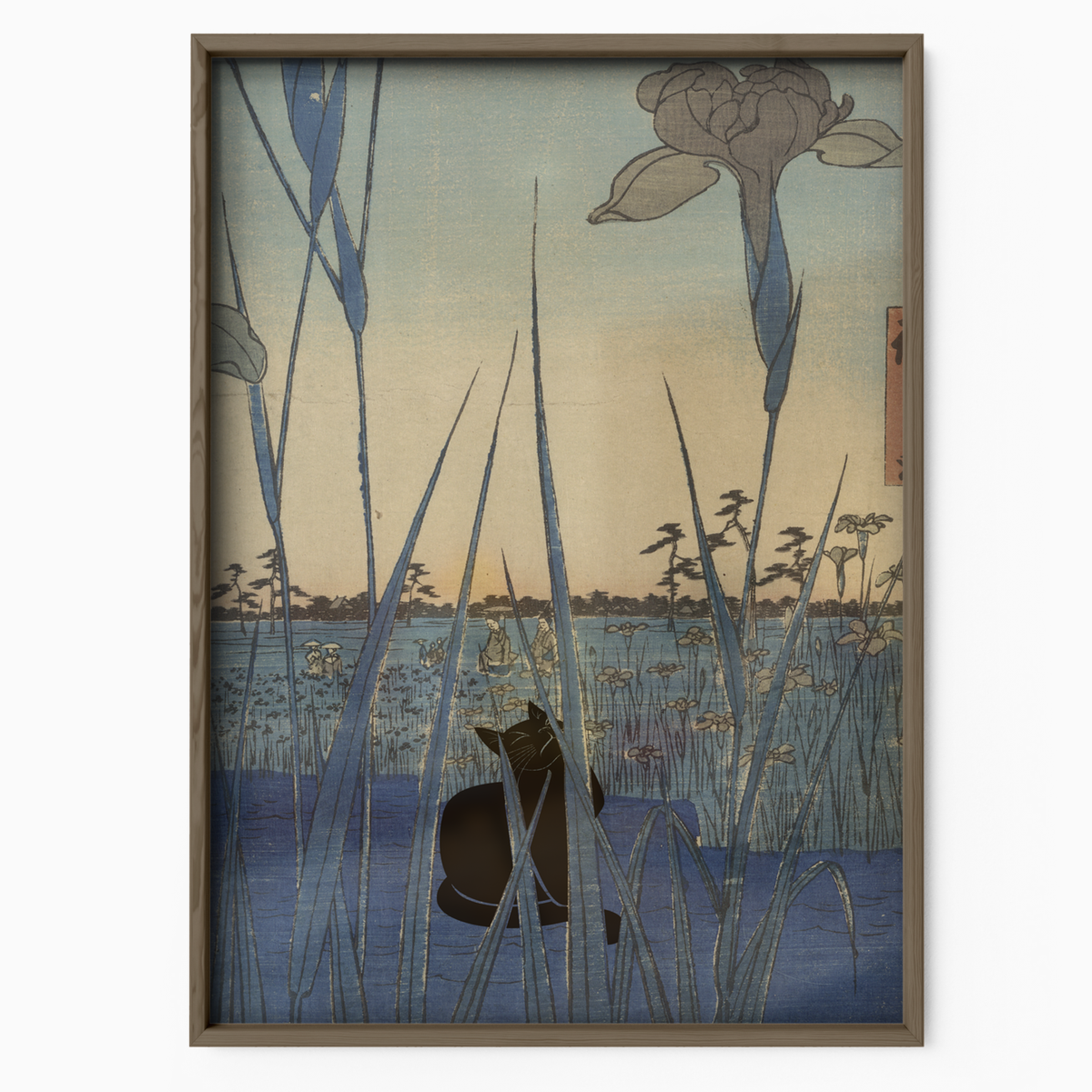 Black Cat X Hiroshige Irises At Horikiri