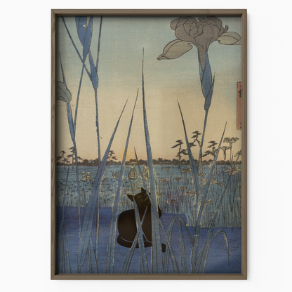 Black Cat X Hiroshige Irises At Horikiri