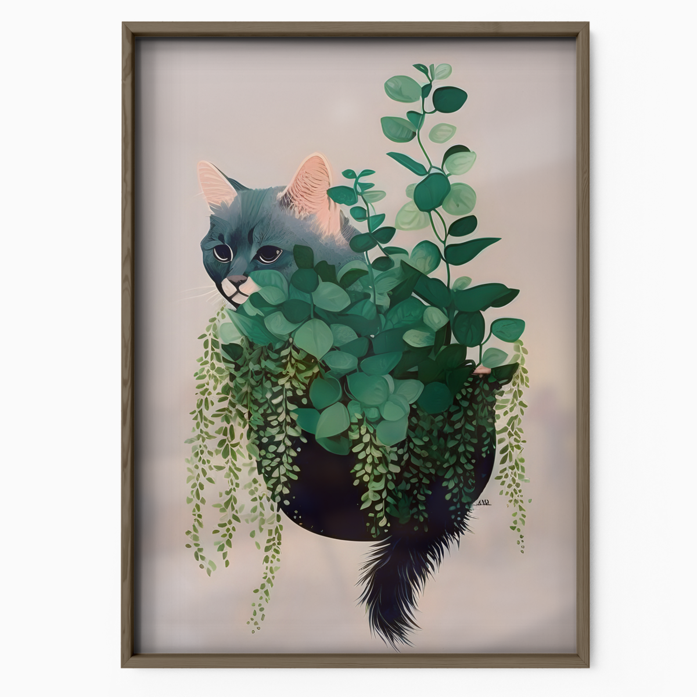 Cat In Greenery