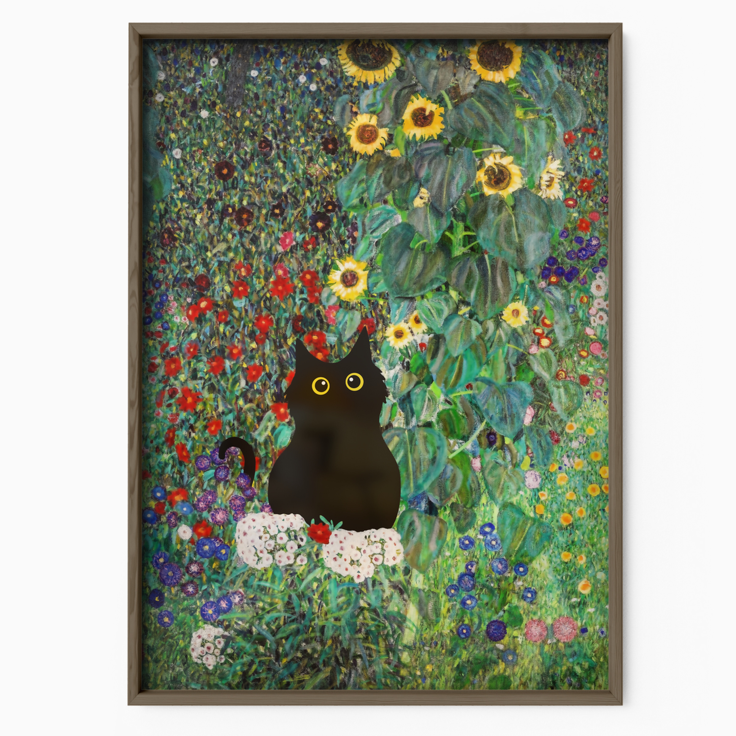 Cat In Klimt Sunflower