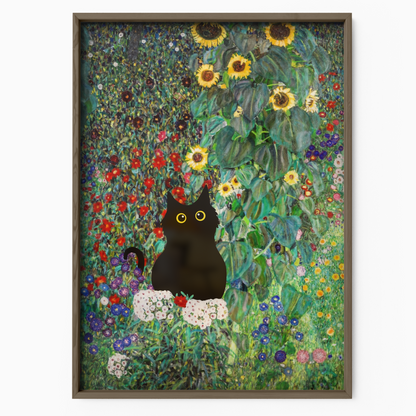 Cat In Klimt Sunflower