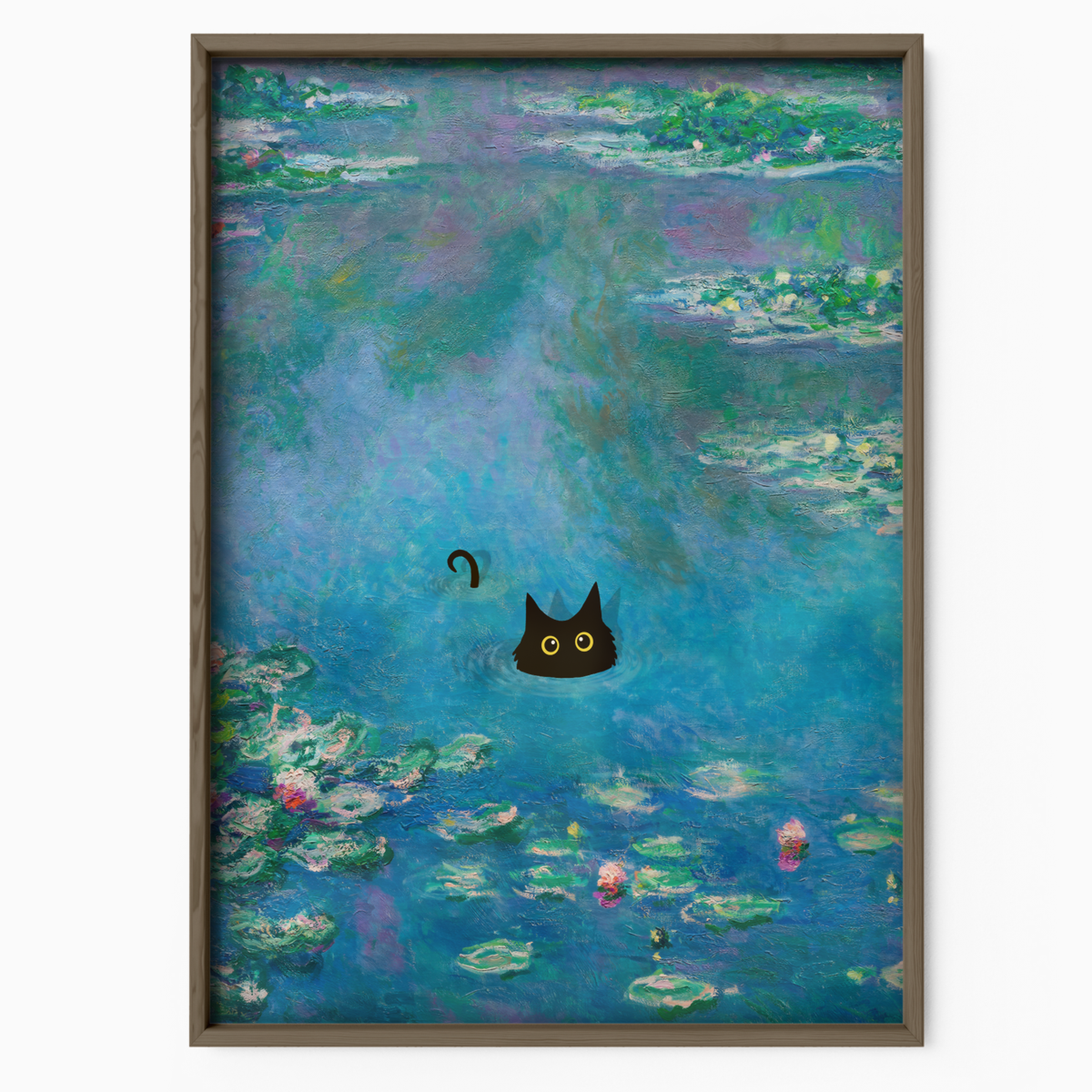 Cat In Monet Water Lilies