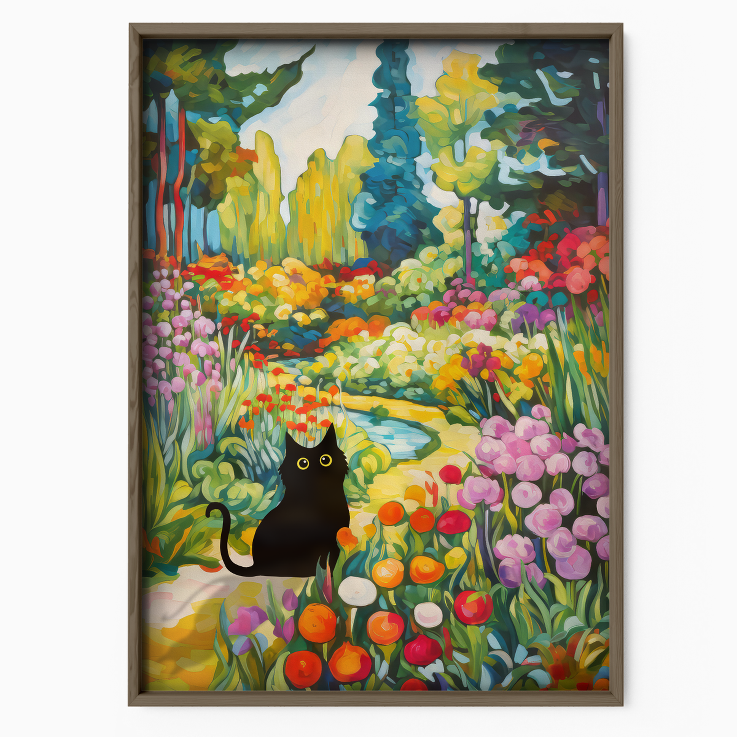 Cat In Renoir Blooming Garden