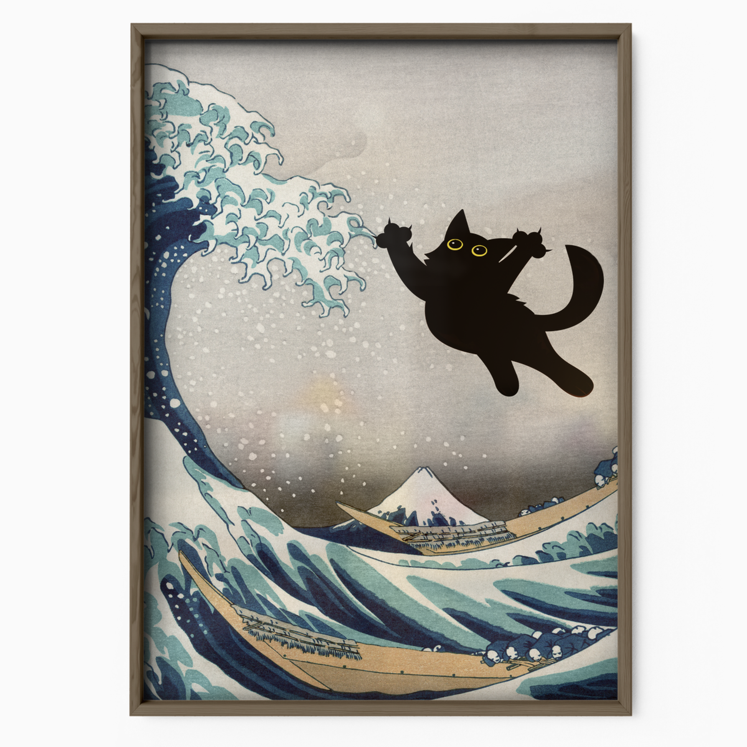 Cat Jump X Katsushika Hokusai