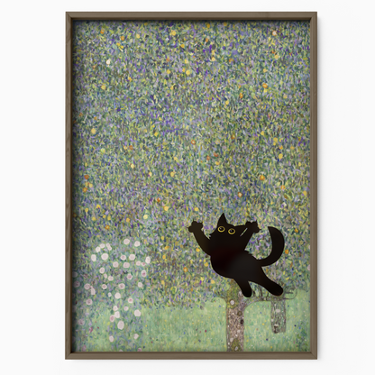 Cat Jump X Klimt Apple Tree I